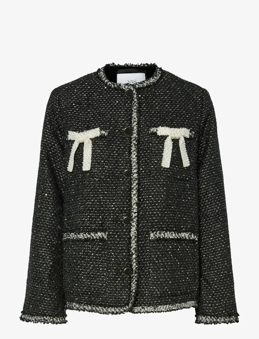YAS - YASUNIDA LS OVERSIZE TWEED JACKET - SHOW - boucles - black - 0