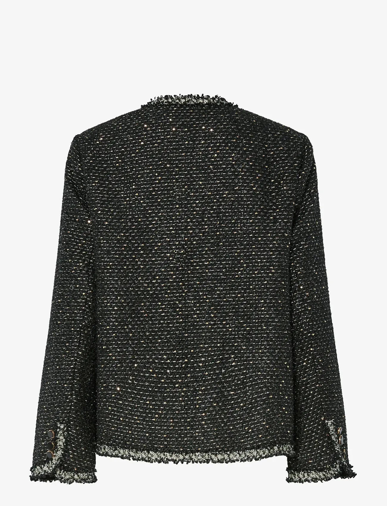 YAS - YASUNIDA LS OVERSIZE TWEED JACKET - SHOW - boucles - black - 1