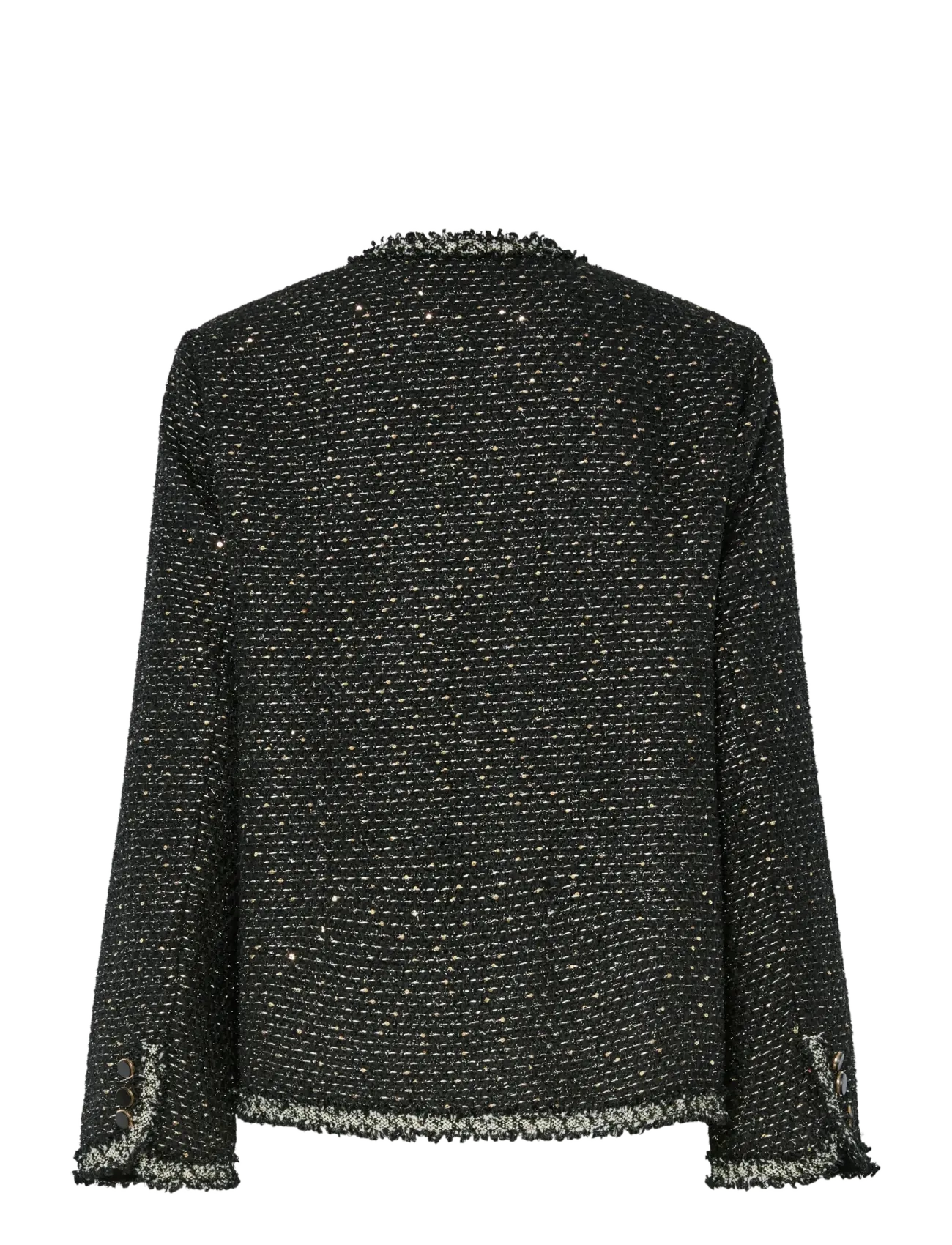 YAS - YASUNIDA LS OVERSIZE TWEED JACKET - SHOW - bouclés - black - 1