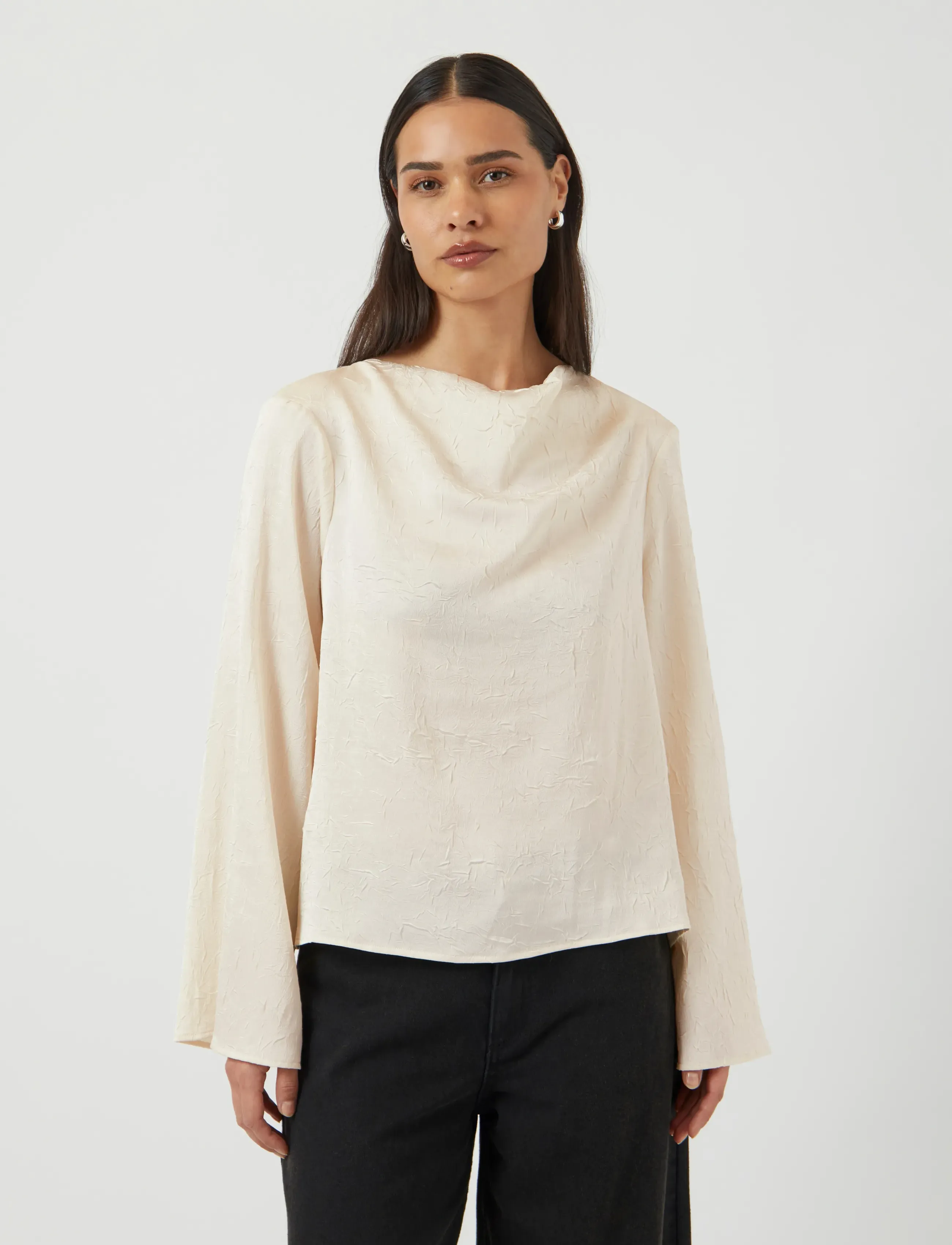YAS YASNIMBO LS TOP S. - Blússur & Skyrtur - BIRCH / cream