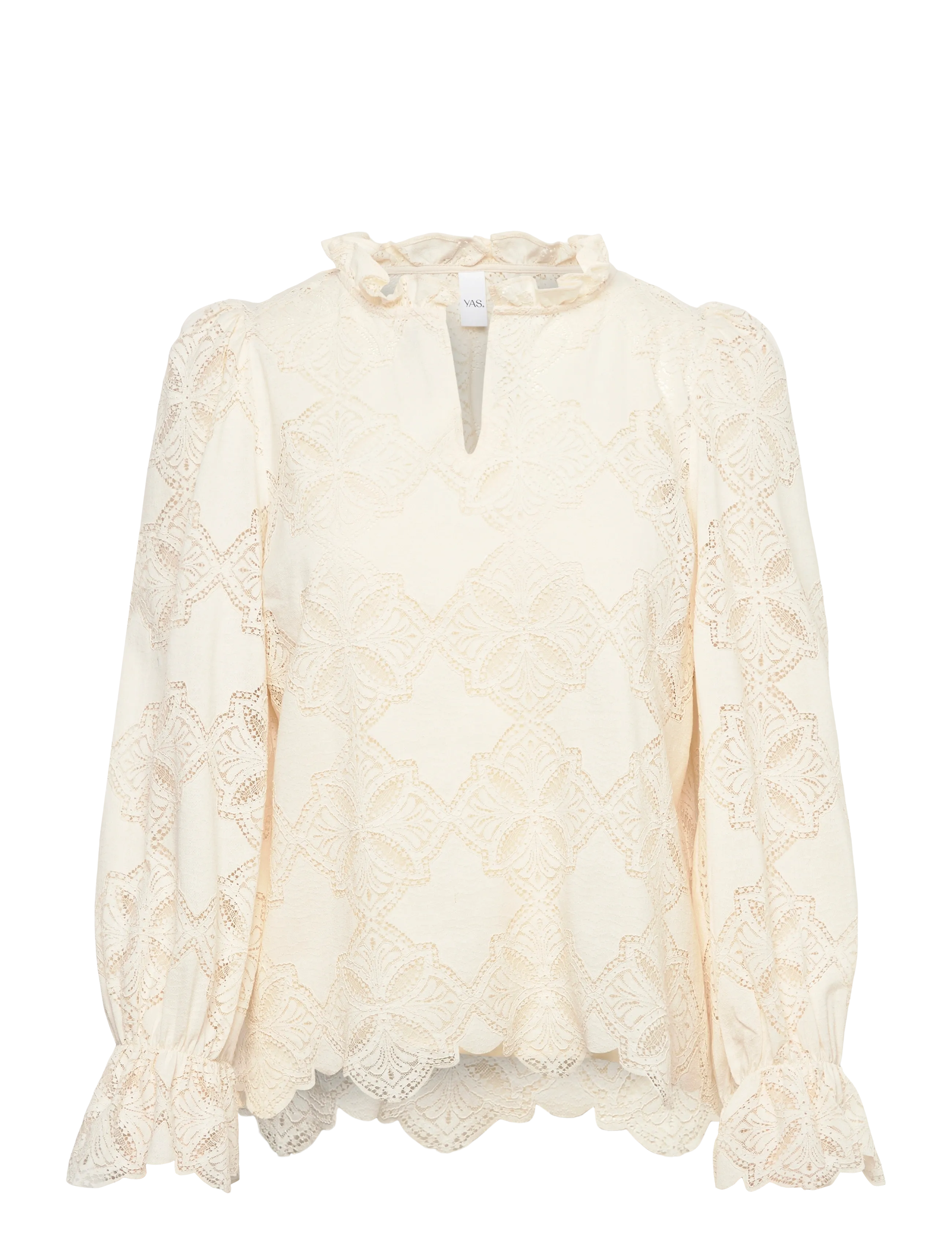 YAS YASSELMI LS TOP NOOS - Bluser - BIRCH / cream