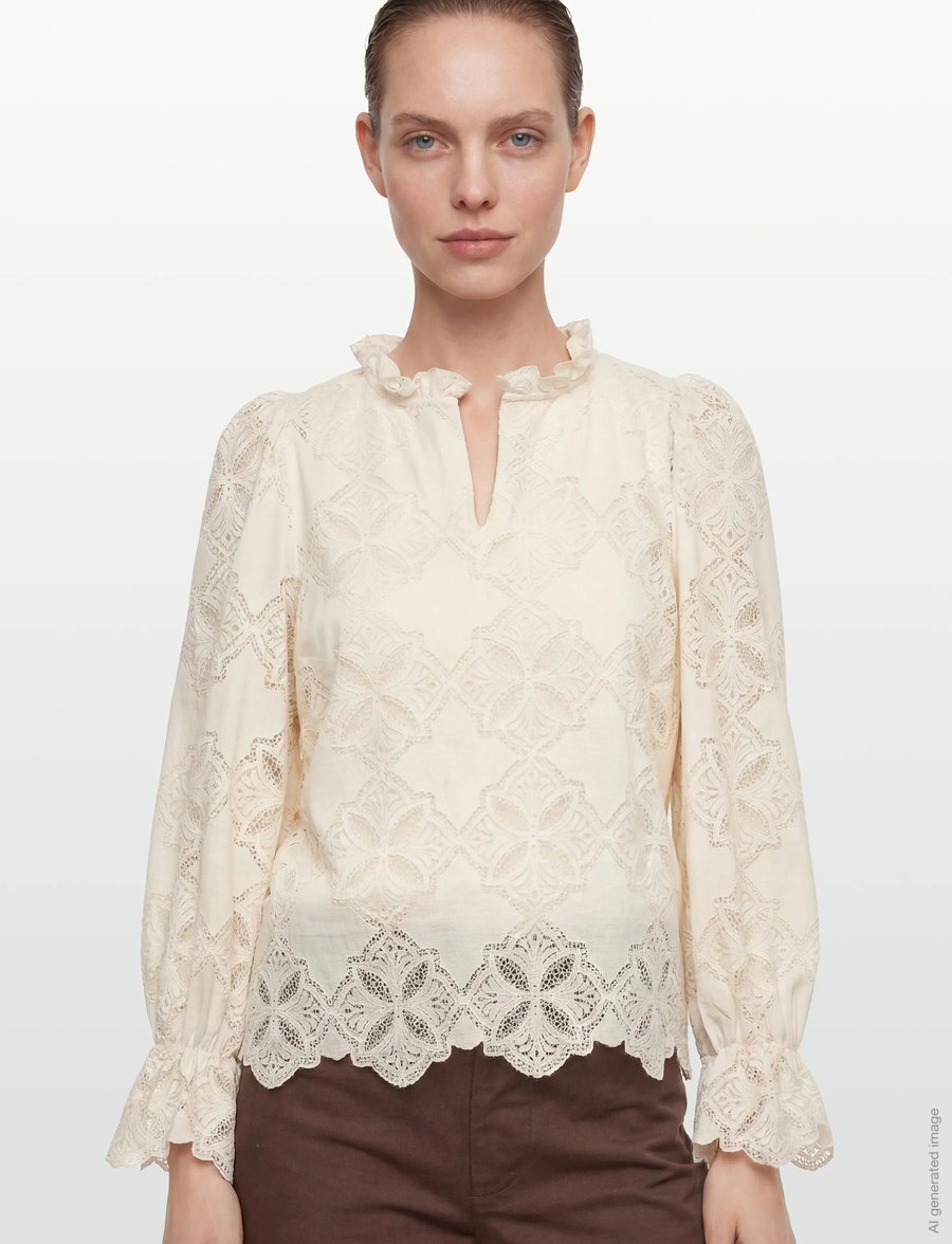 YAS - YASSELMI LS TOP NOOS - langärmlige blusen - birch - 3