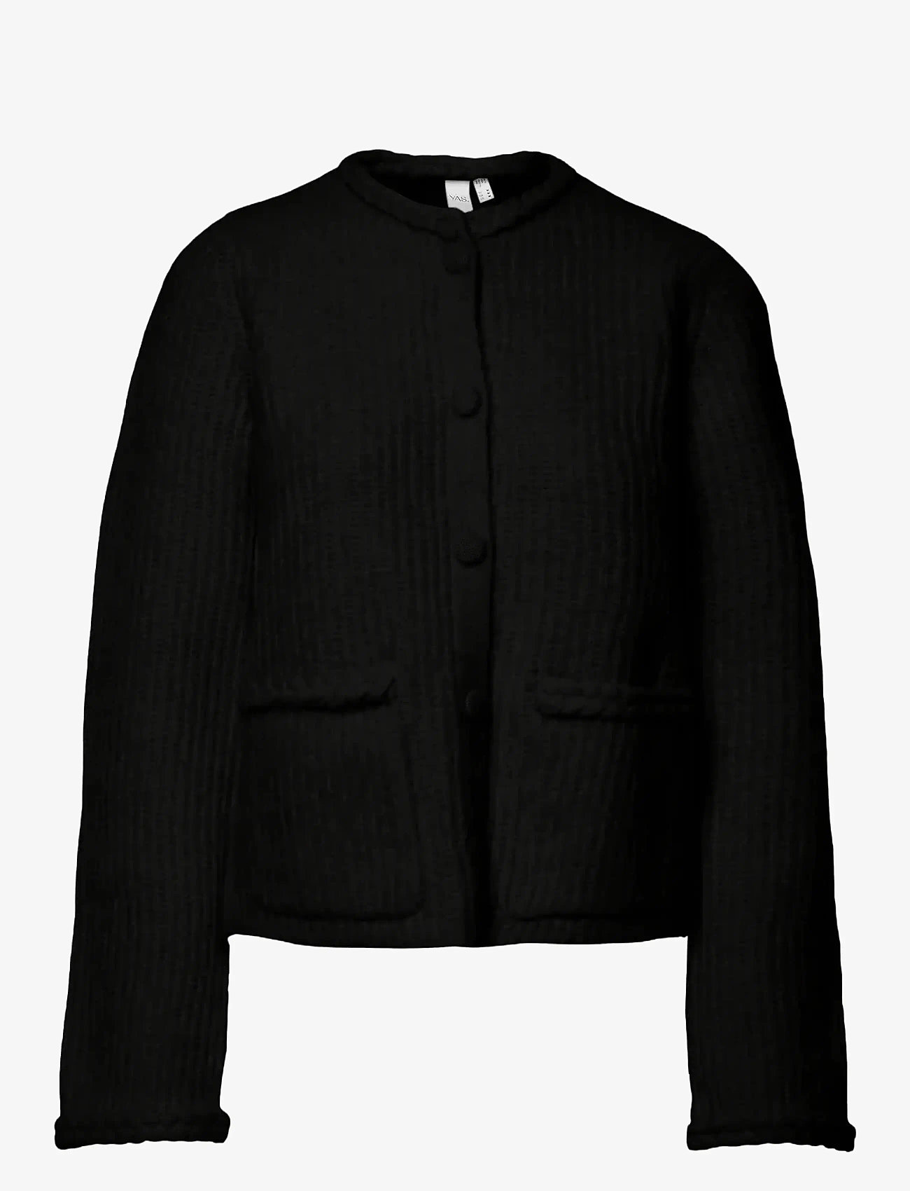 YAS - YASEMILIE LS KNIT CARDIGAN - stickade tröjor - black - 0