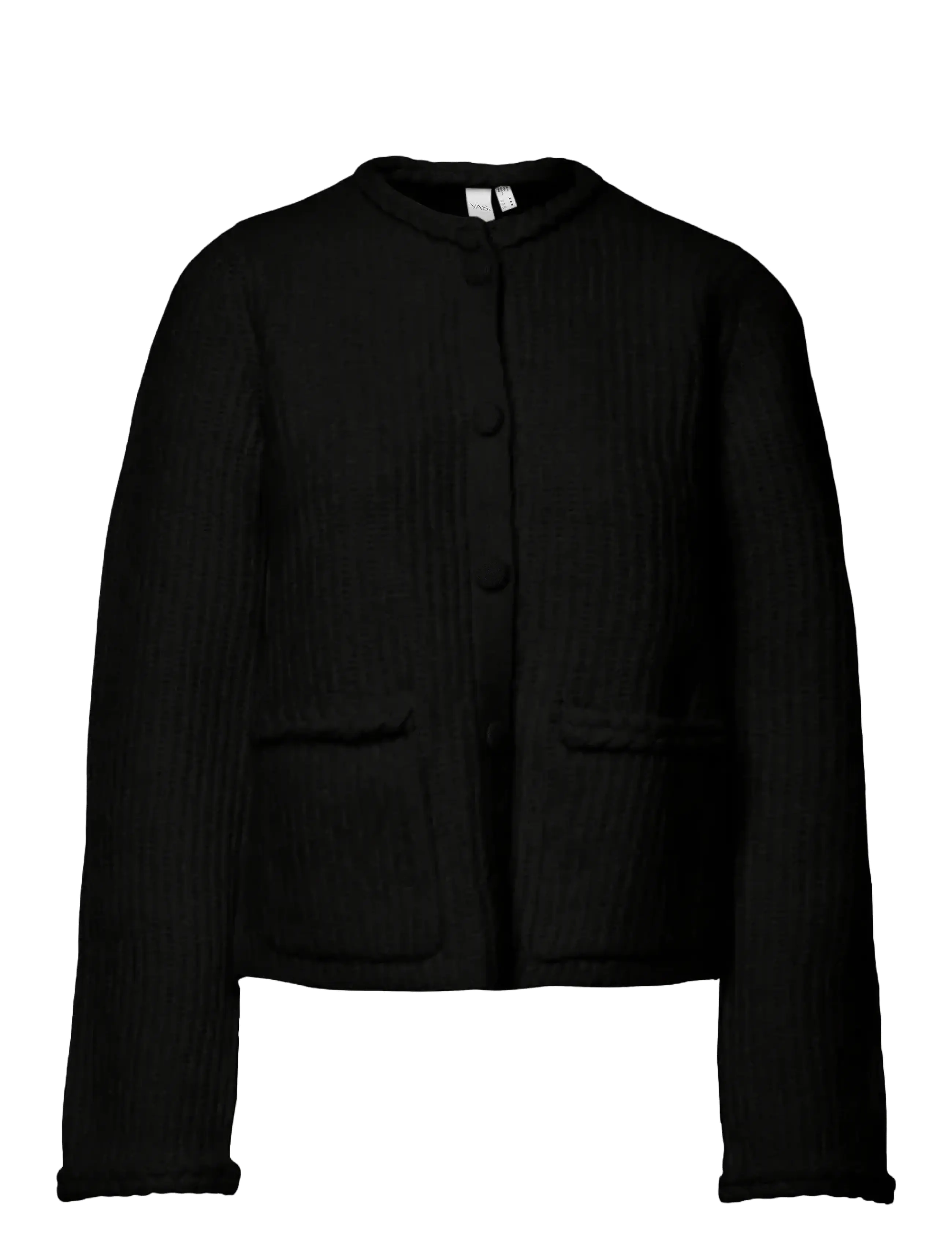 YASEMILIE LS KNIT CARDIGAN - BLACK