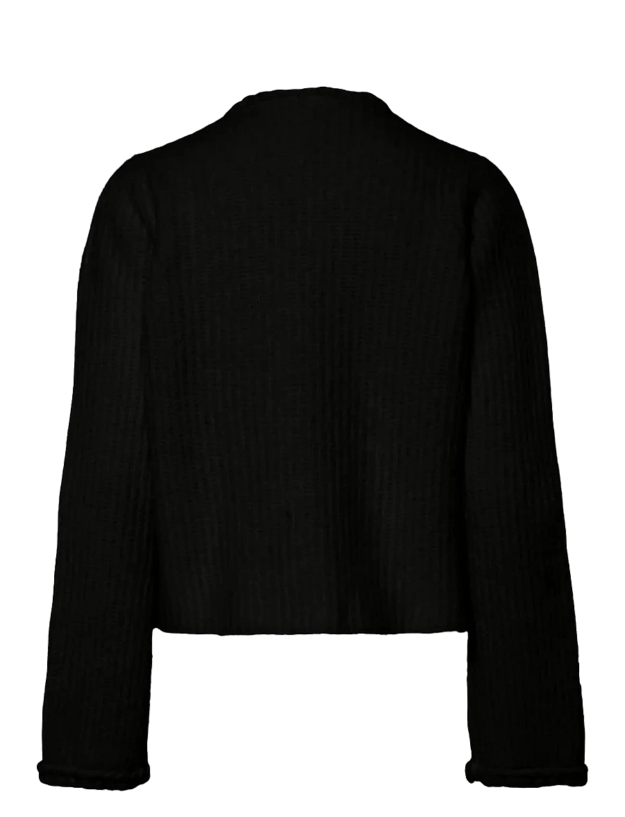 YAS - YASEMILIE LS KNIT CARDIGAN - striktrøjer - black - 1