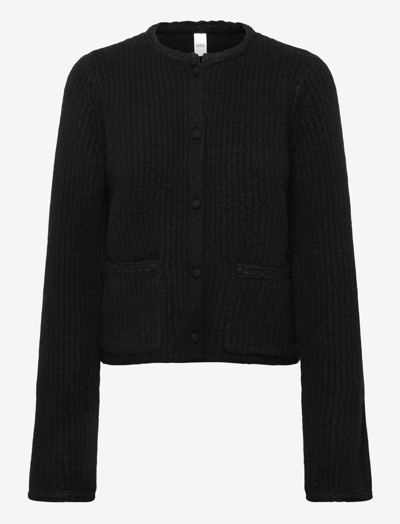 YAS - YASEMILIE LS KNIT CARDIGAN - striktrøjer - black - 0