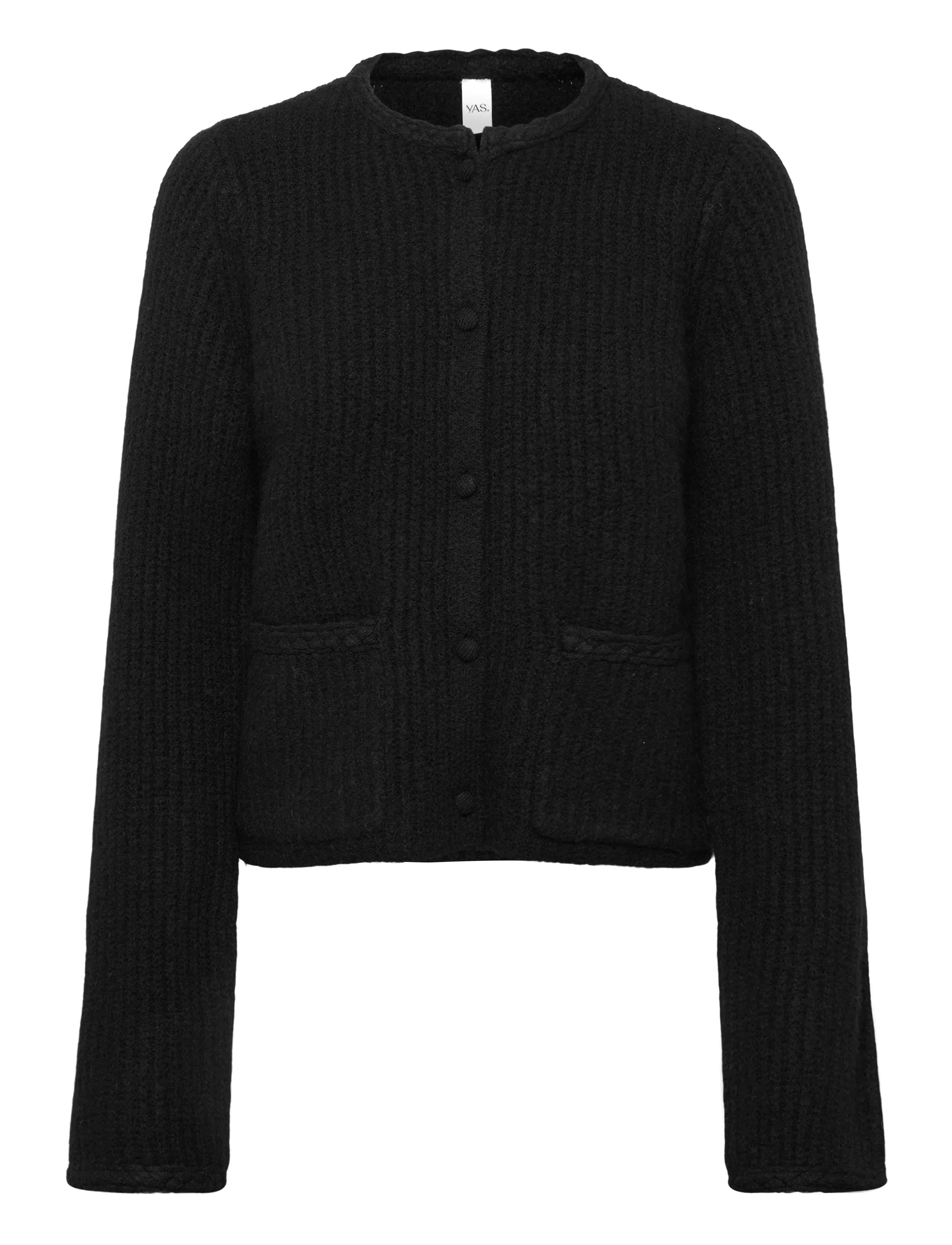 YASEMILIE LS KNIT CARDIGAN - BLACK