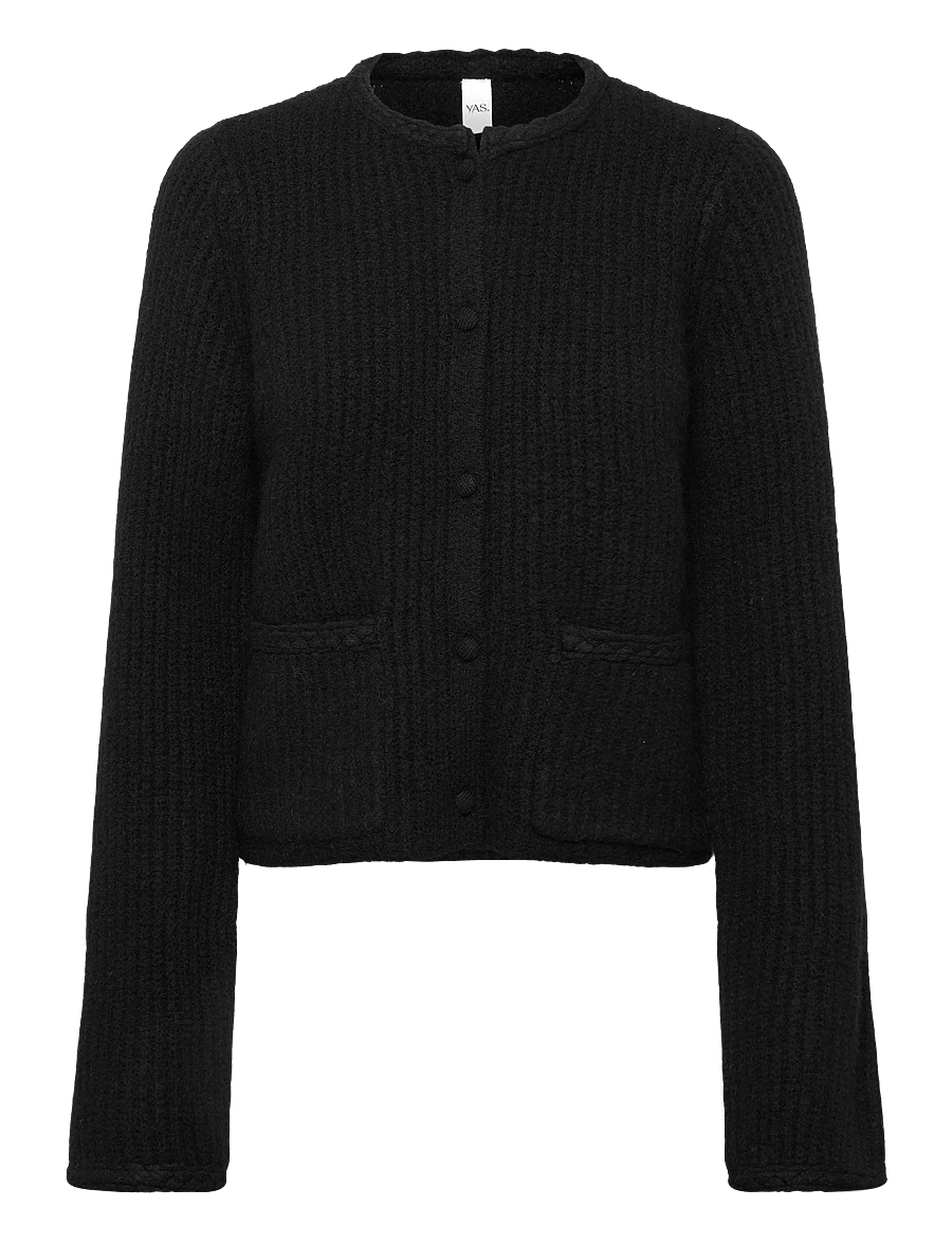 YAS - YASEMILIE LS KNIT CARDIGAN - pullover - black - 0