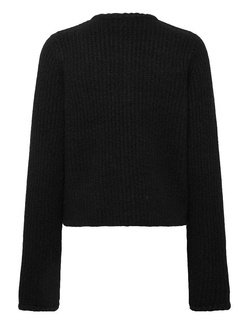 YAS - YASEMILIE LS KNIT CARDIGAN - striktrøjer - black - 1