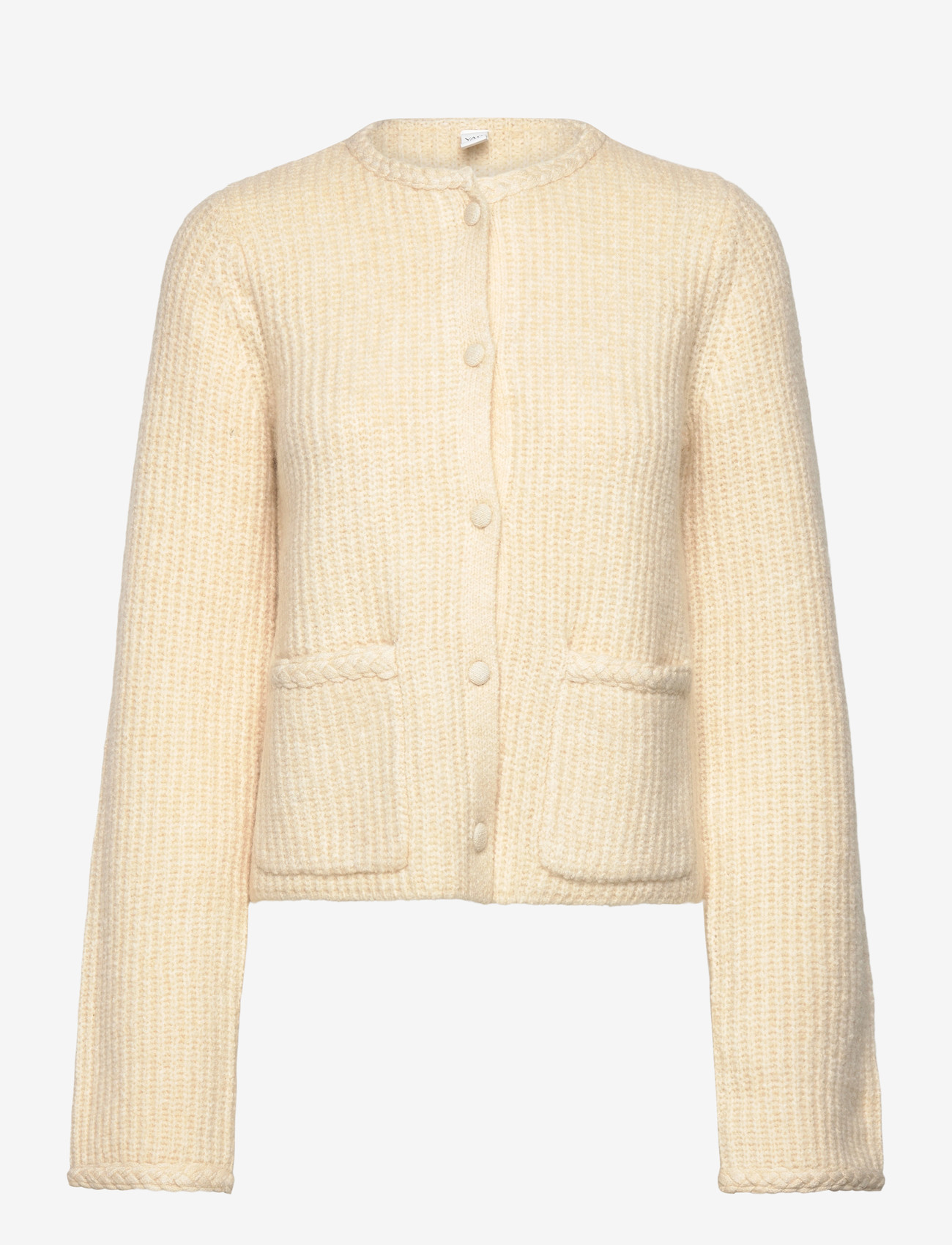 YAS - YASEMILIE LS KNIT CARDIGAN - striktrøjer - sandshell - 0