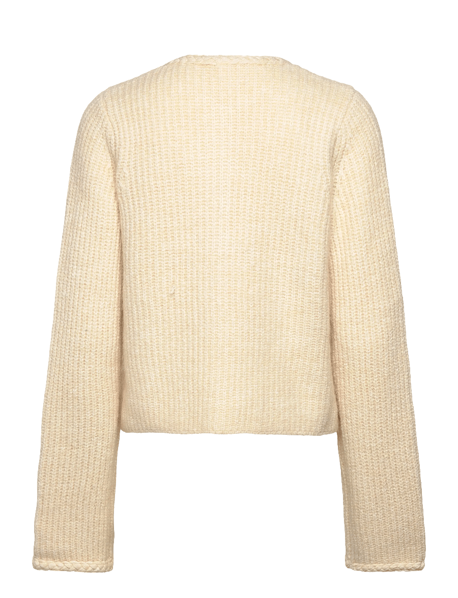 YAS - YASEMILIE LS KNIT CARDIGAN - striktrøjer - sandshell - 1