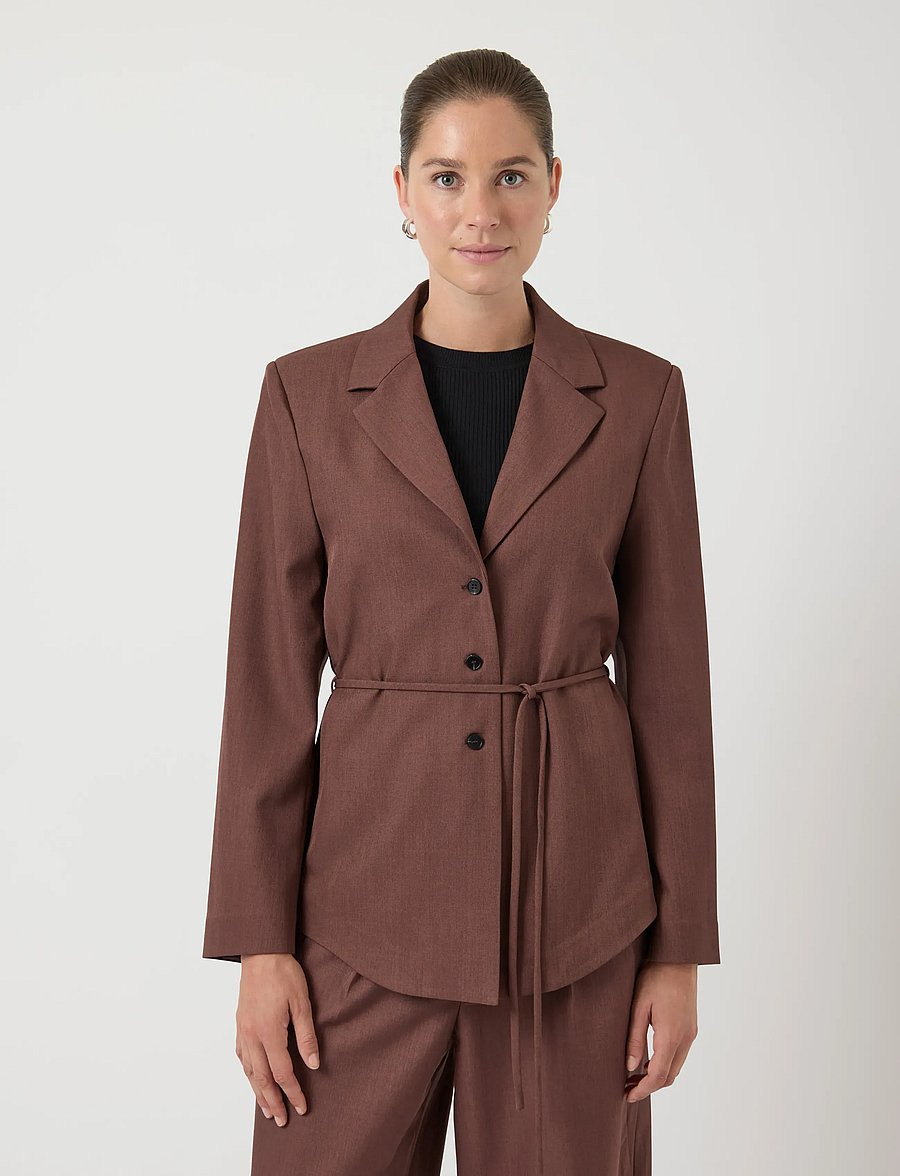 YAS - YASPORTO LS BLAZER - blazer mit gürtel - port royale - 0