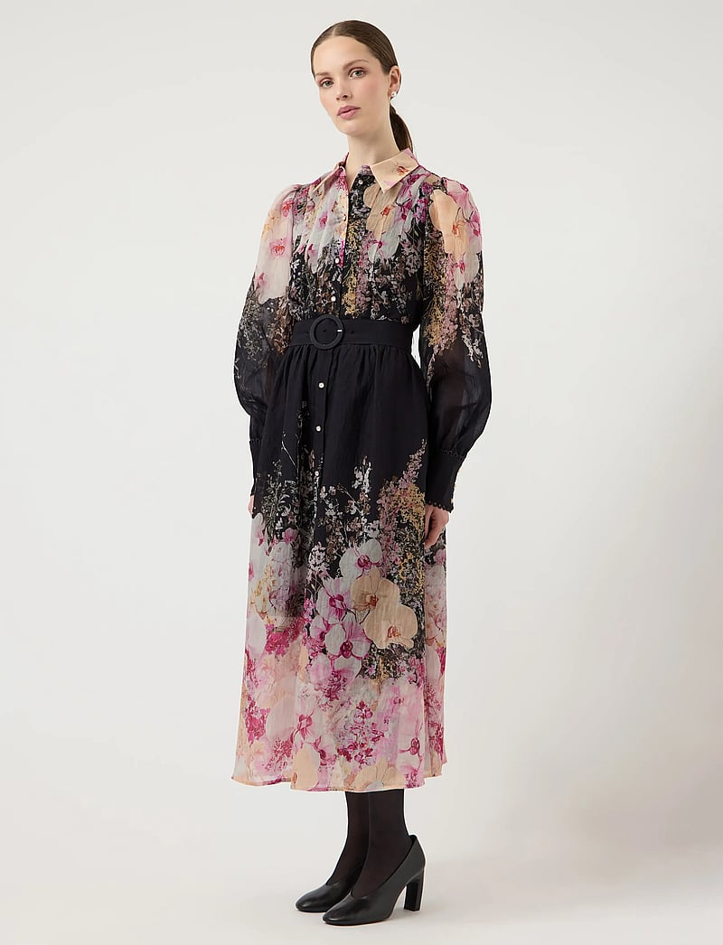 YAS - YASROMANTICA LS LONG DRESS - SHOW - hemdkleider - black - 4