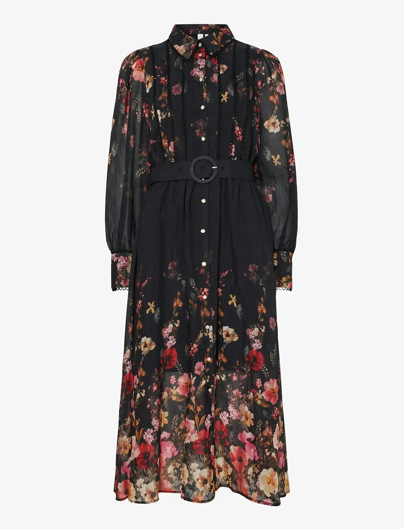 YAS - YASROMANTICA LS LONG DRESS - SHOW - särkkleidid - black - 1