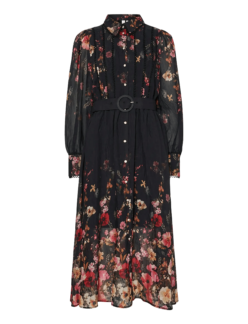 YAS - YASROMANTICA LS LONG DRESS - SHOW - särkkleidid - black - 1