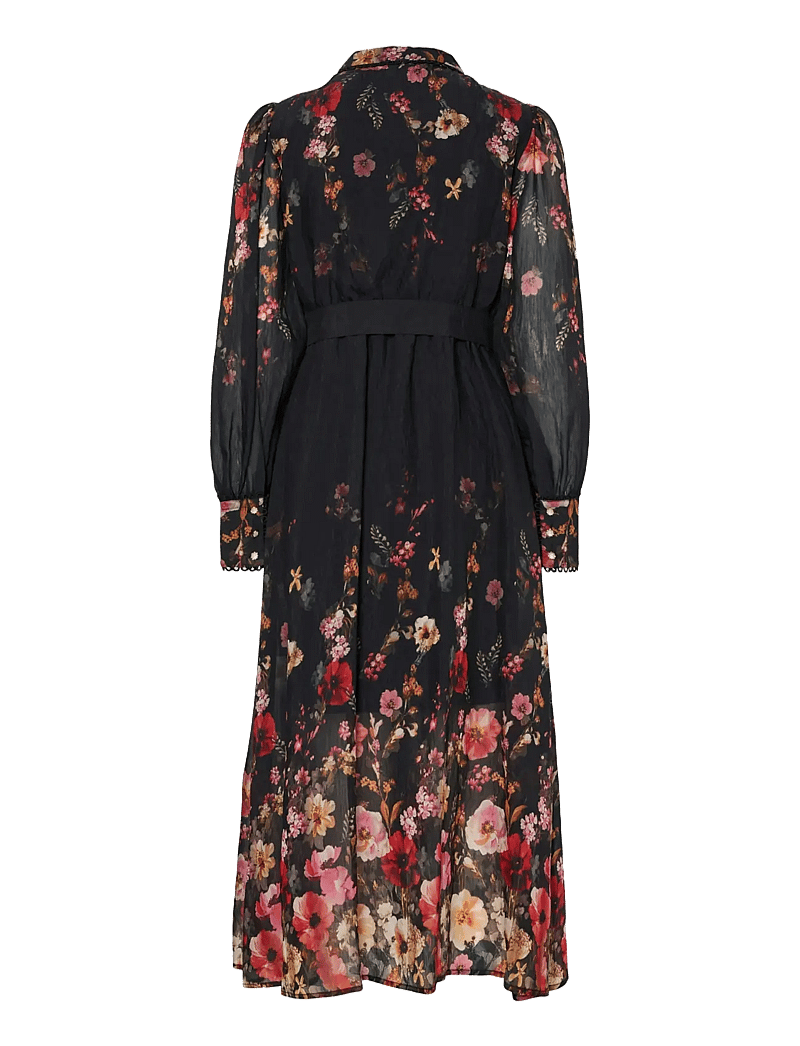 YAS - YASROMANTICA LS LONG DRESS - SHOW - särkkleidid - black - 2