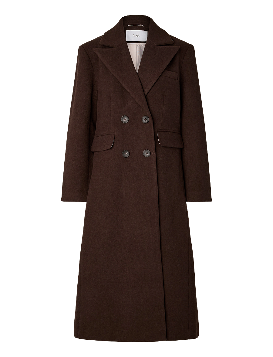YAS - YASROYLA LS WOOL BLEND LONG COAT S. NOOS - winterjacken - coffee bean - 0
