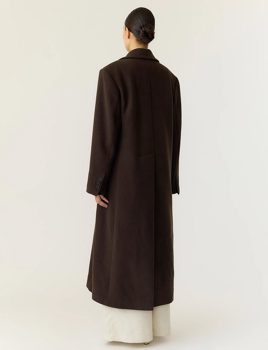 YAS - YASROYLA LS WOOL BLEND LONG COAT S. NOOS - vinterjakker - coffee bean - 3