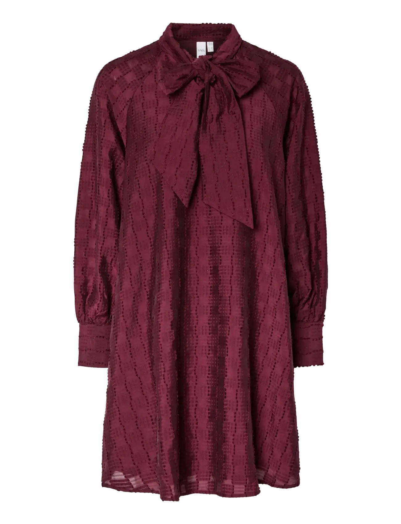 YAS YASJULINA LS DRESS - Minikleidid - PORT ROYALE / burgundy