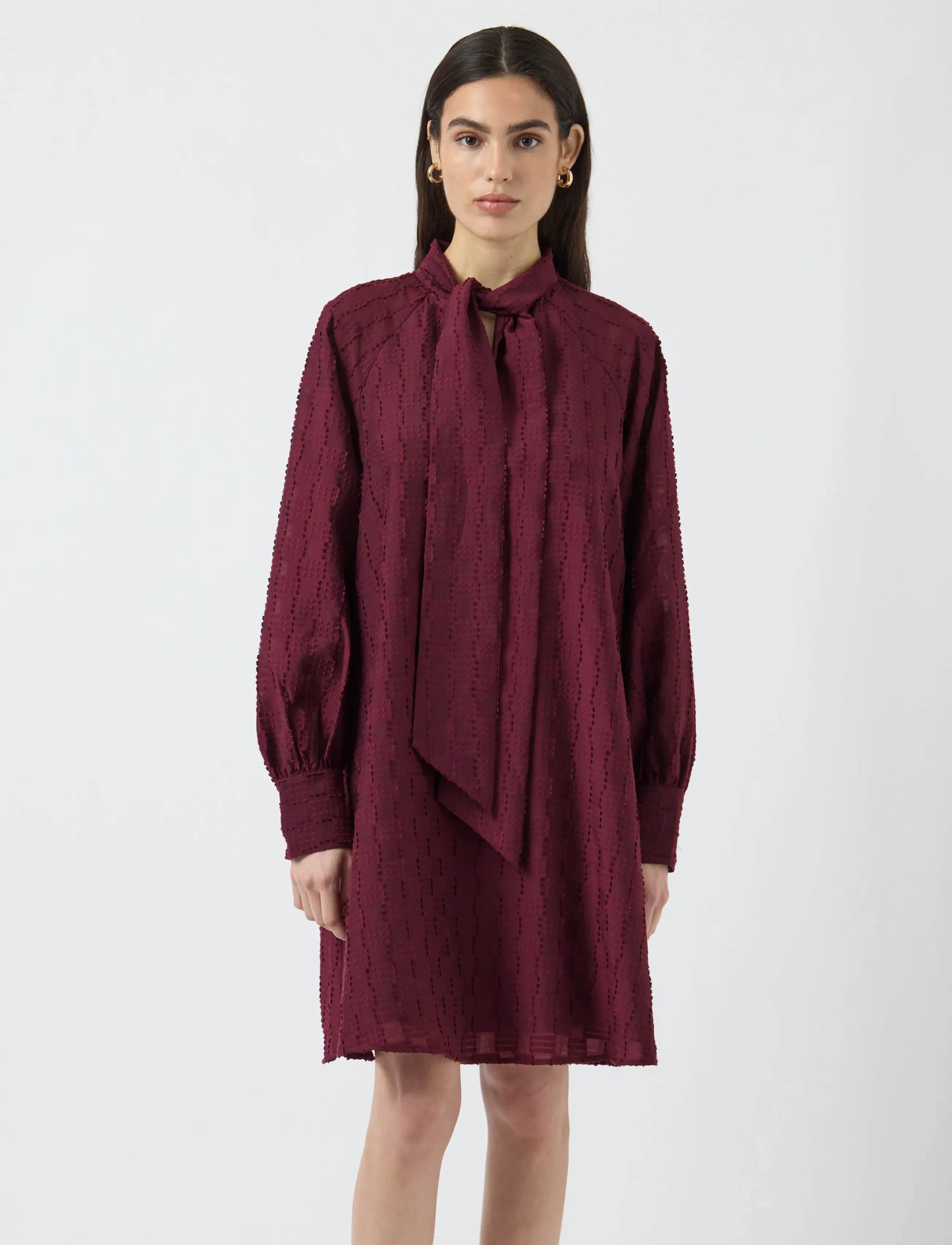 YAS YASJULINA LS DRESS - Tøj - PORT ROYALE / burgundy
