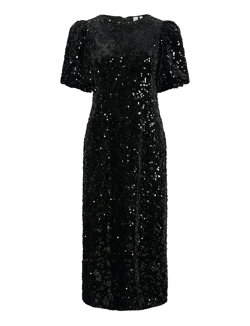 YAS - YASSOFIE 2/4 SEQUIN MIDI DRESS - SHOW - paillettenkleider - black - 1