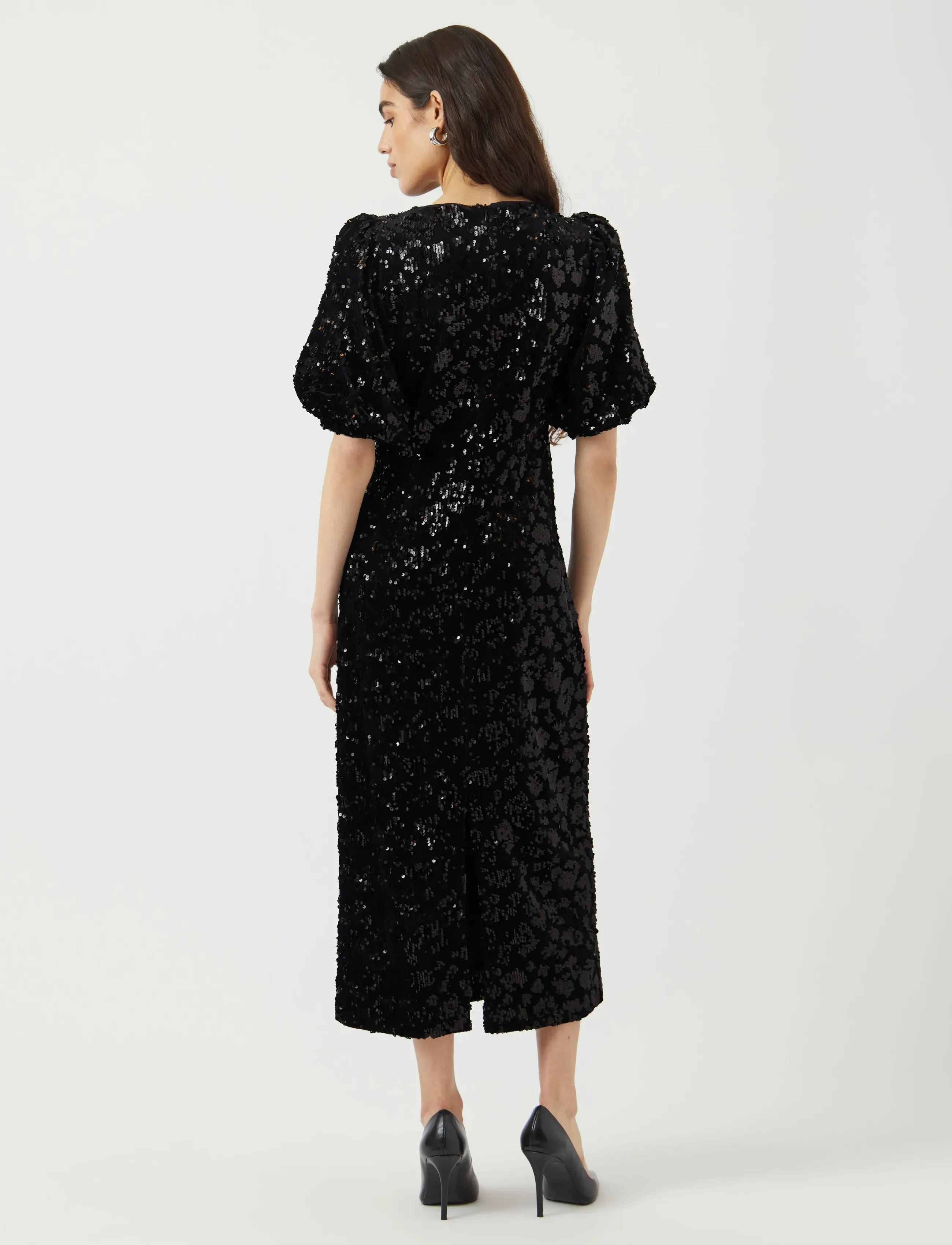 YAS - YASSOFIE 2/4 SEQUIN MIDI DRESS - SHOW - black - 3