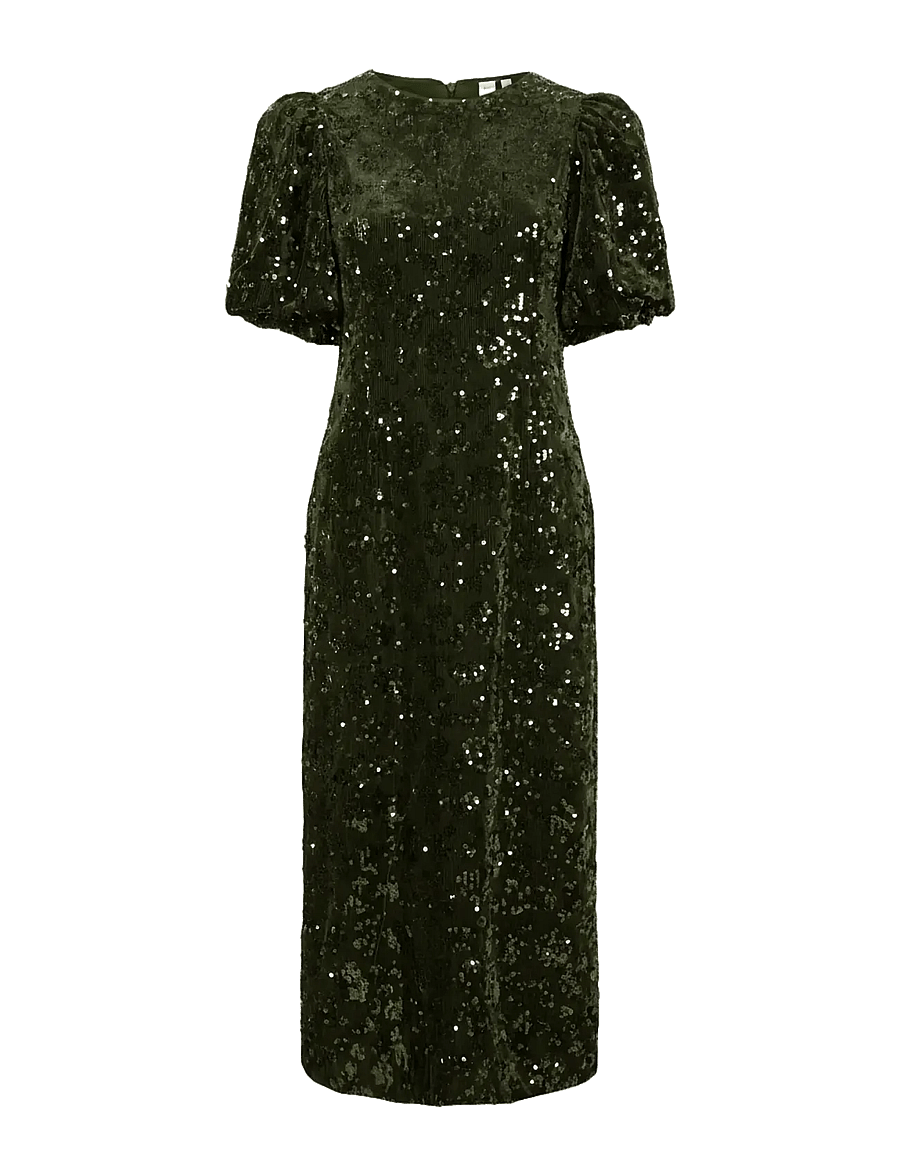 YAS - YASSOFIE 2/4 SEQUIN MIDI DRESS S. NOOS - paillettenkleider - chive - 0
