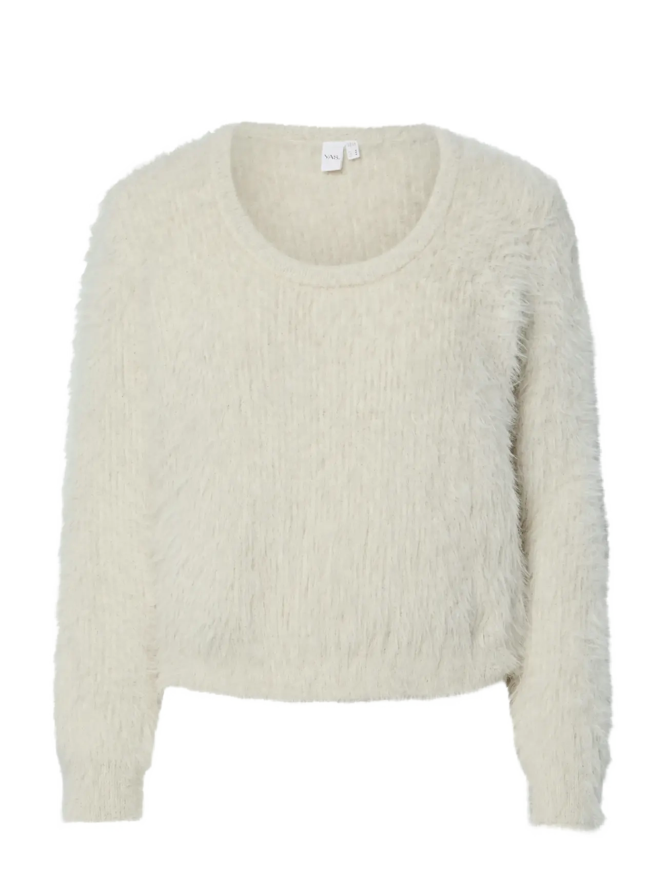 YAS YASLAVA LS KNIT PULLOVER - Kudumid - BIRCH / cream