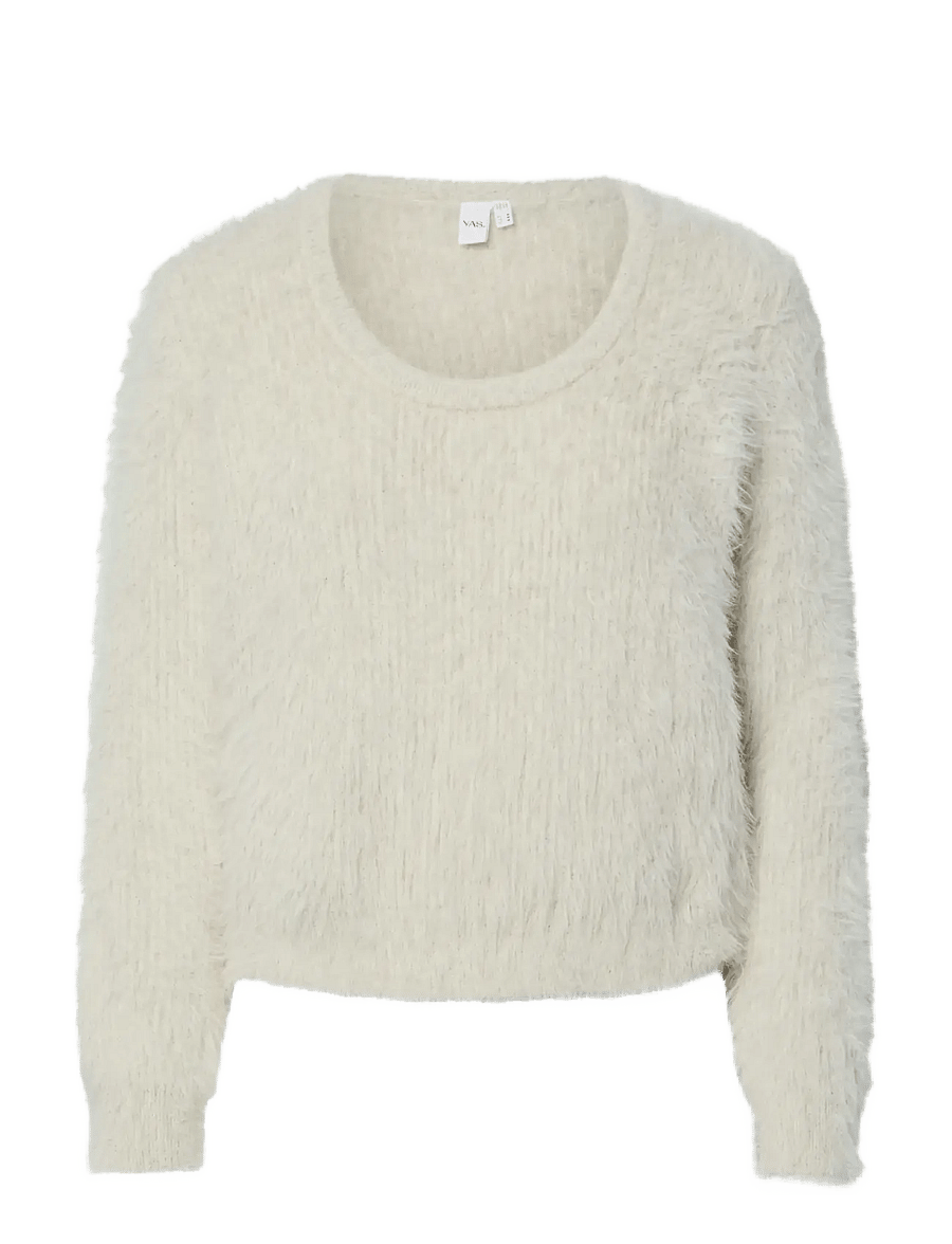YAS - YASLAVA LS KNIT PULLOVER - striktrøjer - birch - 0