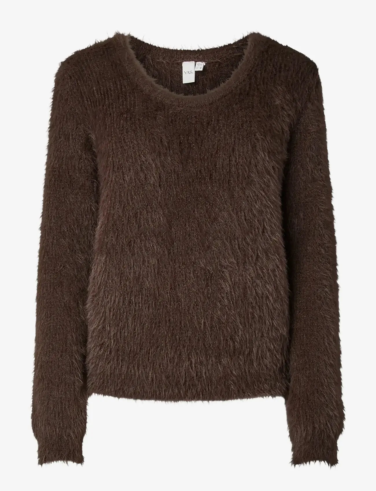 YAS - YASLAVA LS KNIT PULLOVER - trøjer - hot fudge - 0