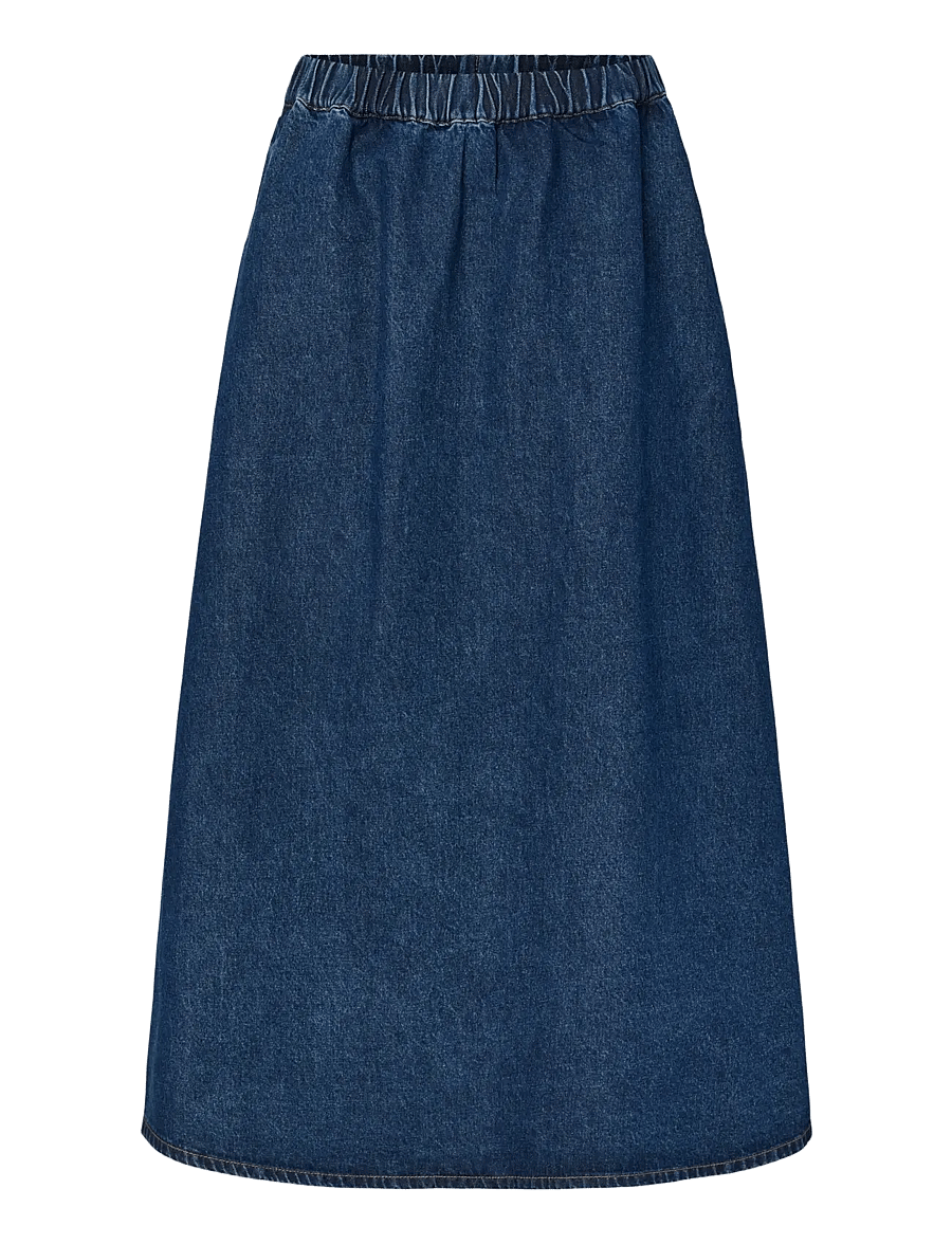 YAS - YASCOTMA HW LONG DENIM SKIRT S. - D2D - medium blue denim - 1