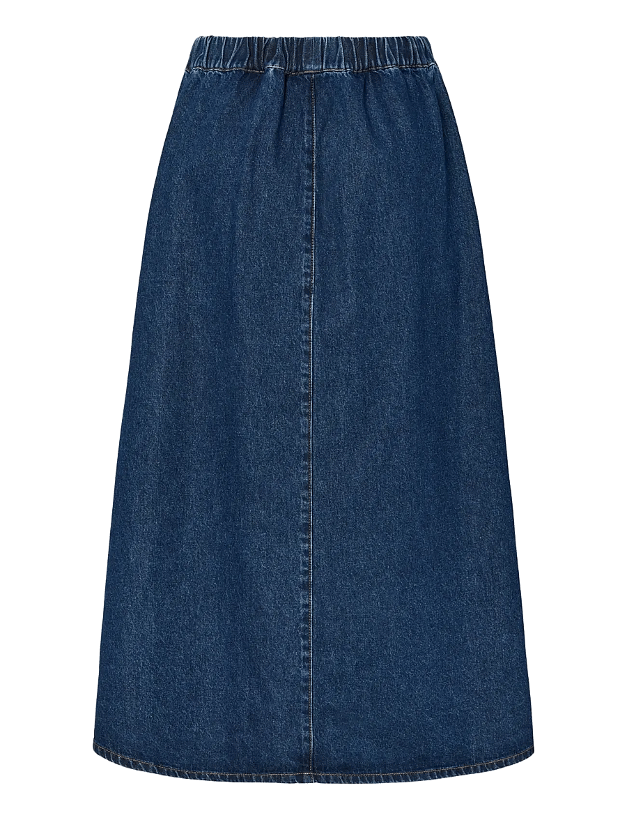 YAS - YASCOTMA HW LONG DENIM SKIRT S. - D2D - medium blue denim - 2