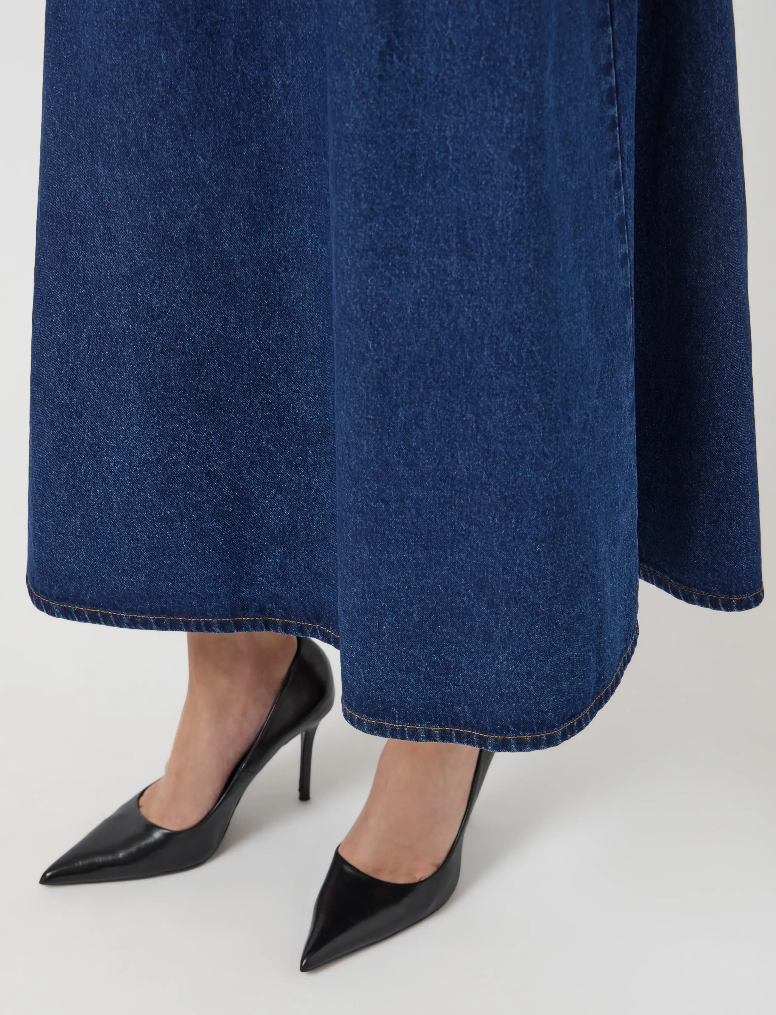 YAS - YASCOTMA HW LONG DENIM SKIRT S. - D2D - medium blue denim - 5