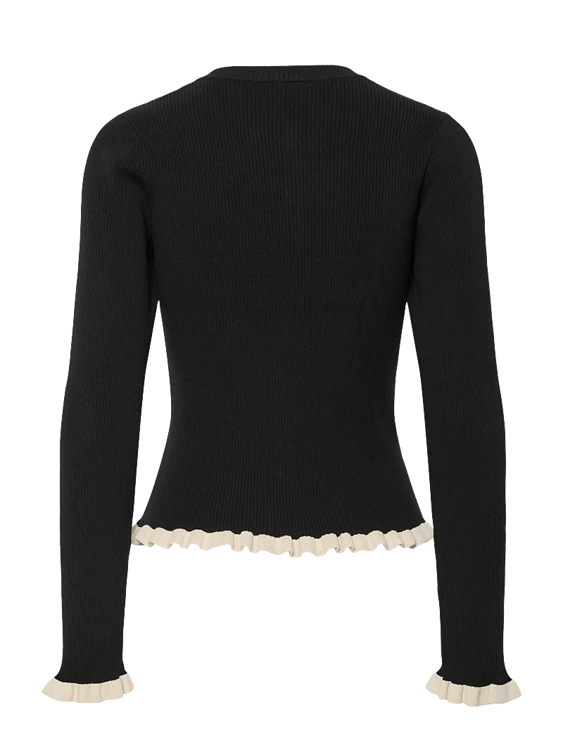 YAS - YASFLOMA LS KNIT PULLOVER S. - cardigans - black - 2