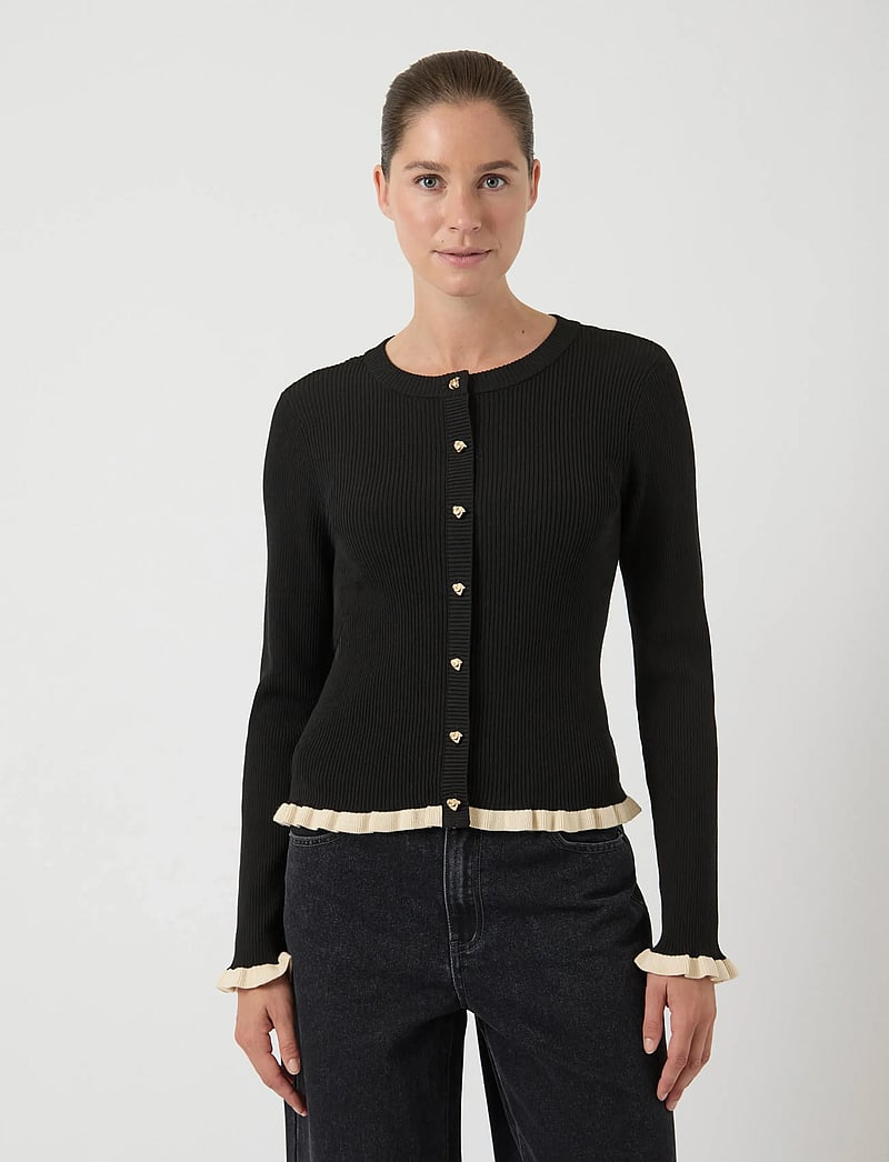 YAS - YASFLOMA LS KNIT PULLOVER S. - cardigans - black - 0