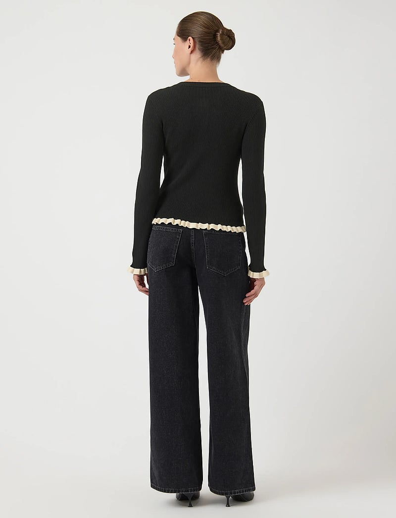 YAS - YASFLOMA LS KNIT PULLOVER S. - cardigans - black - 3