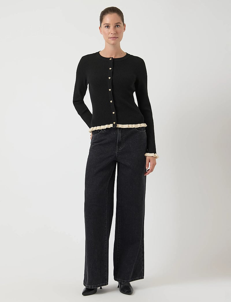 YAS - YASFLOMA LS KNIT PULLOVER S. - cardigans - black - 4