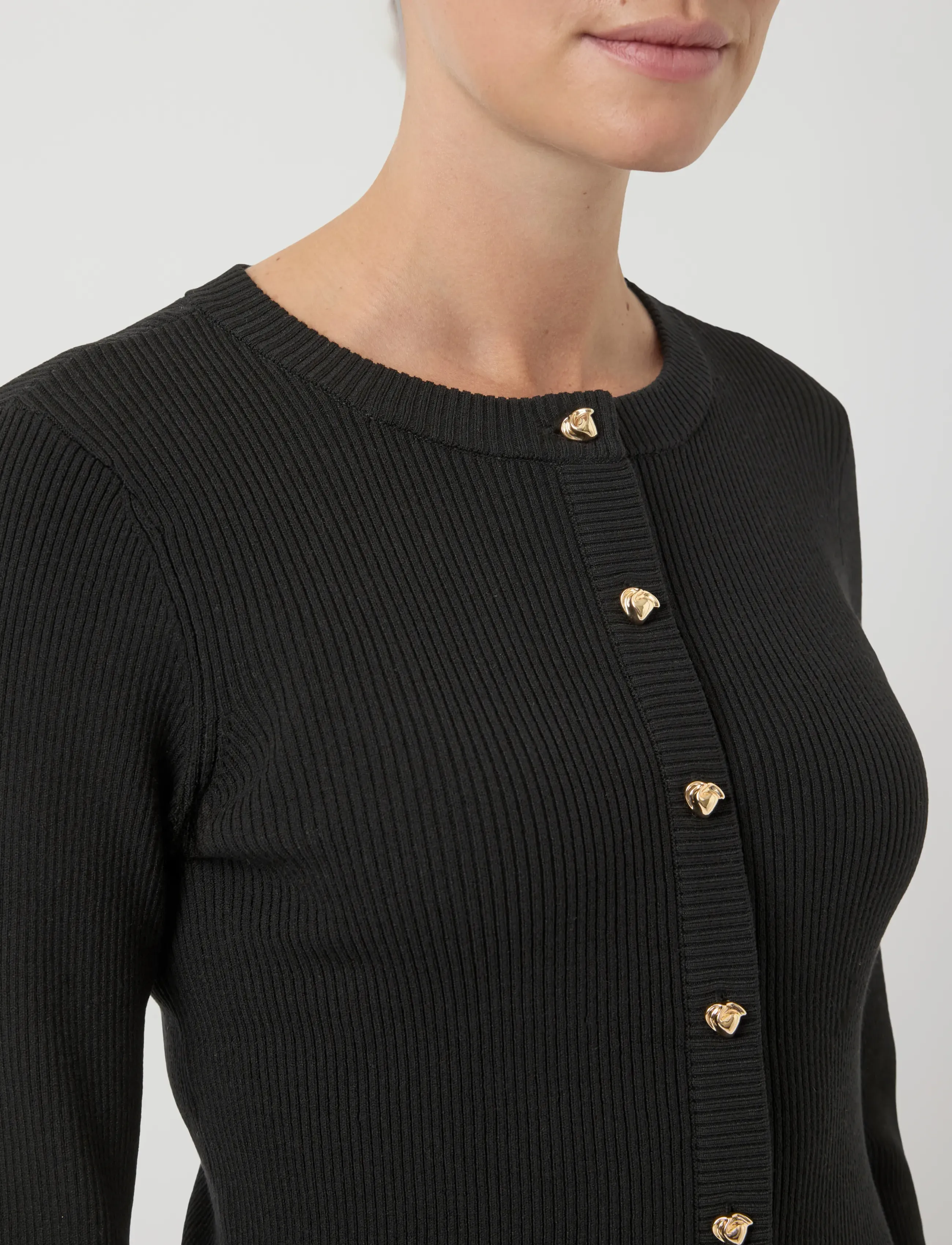YAS - YASFLOMA LS KNIT PULLOVER S. - black - 5