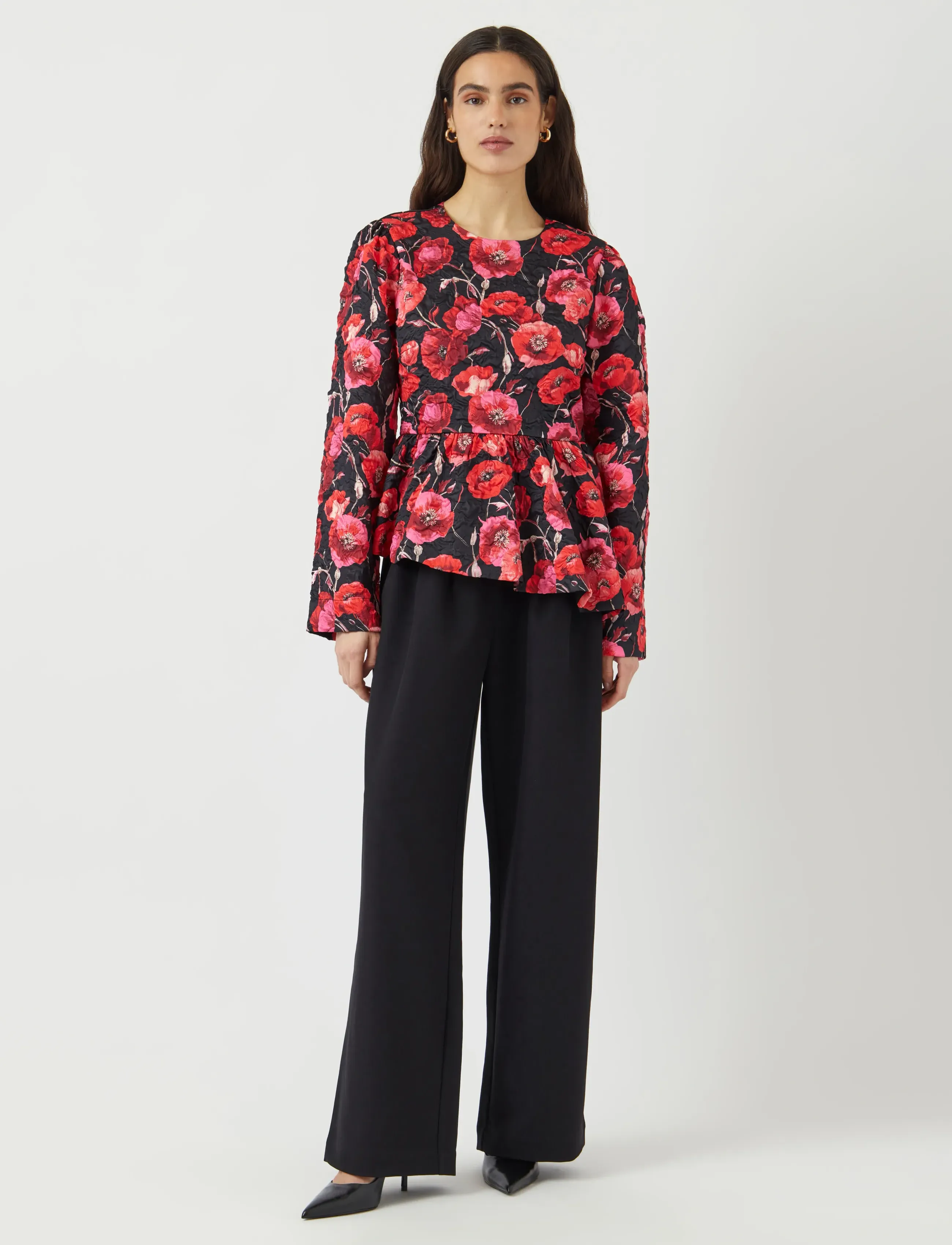 YAS - YASPOPPINA LS TOP - SHOW - festtoppe - black - 4