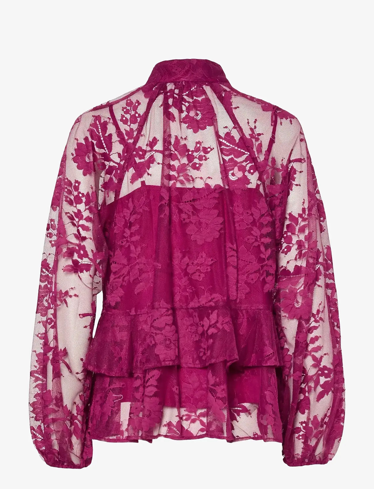 YAS - YASLACILLA LS LACE TOP - SHOW - langærmede bluser - boysenberry - 1