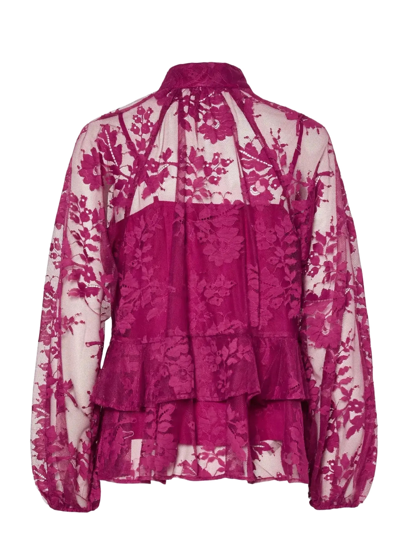 YAS - YASLACILLA LS LACE TOP - SHOW - blouses à manches longues - boysenberry - 1