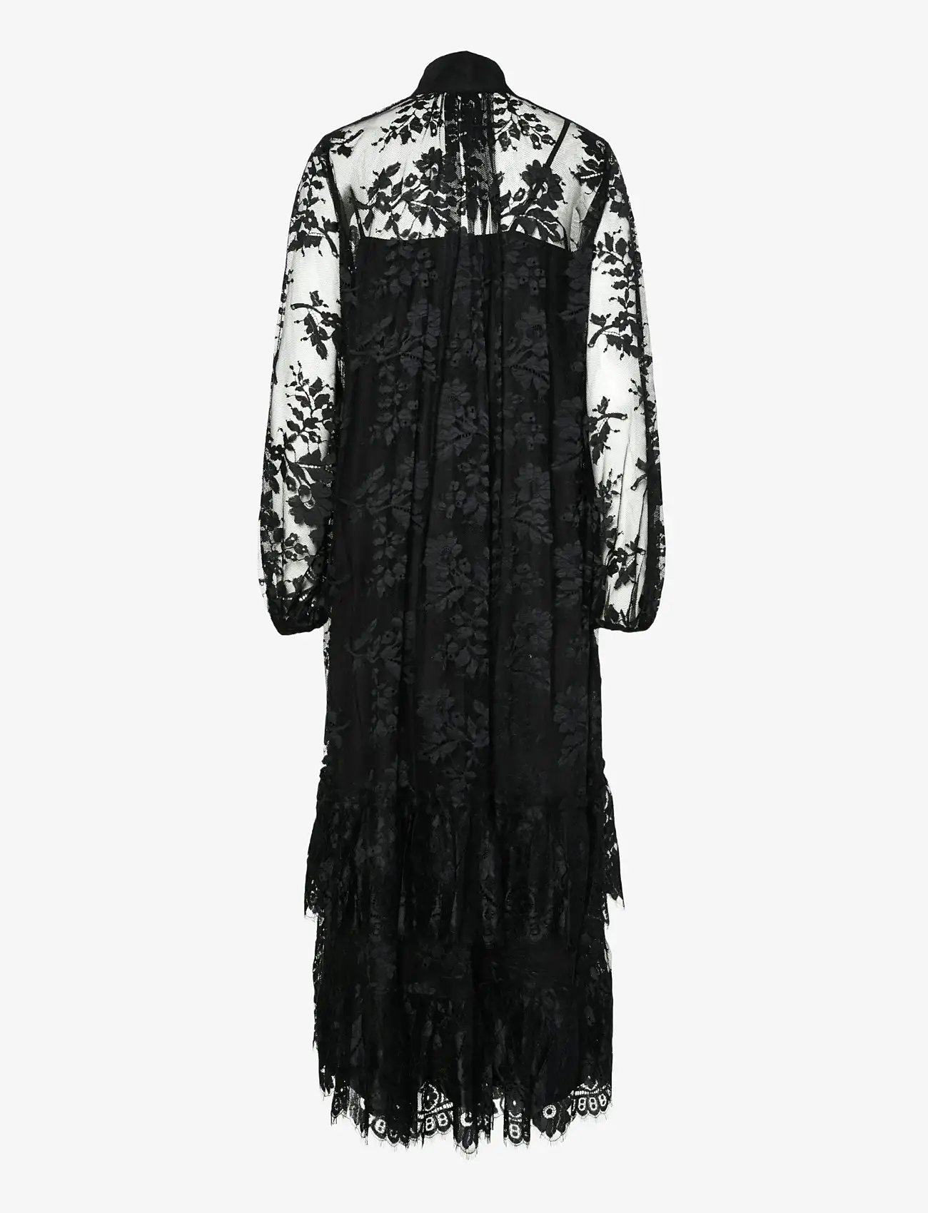 YAS - YASLACILLA LS LACE LONG DRESS - SHOW - pitskleidid - black - 1