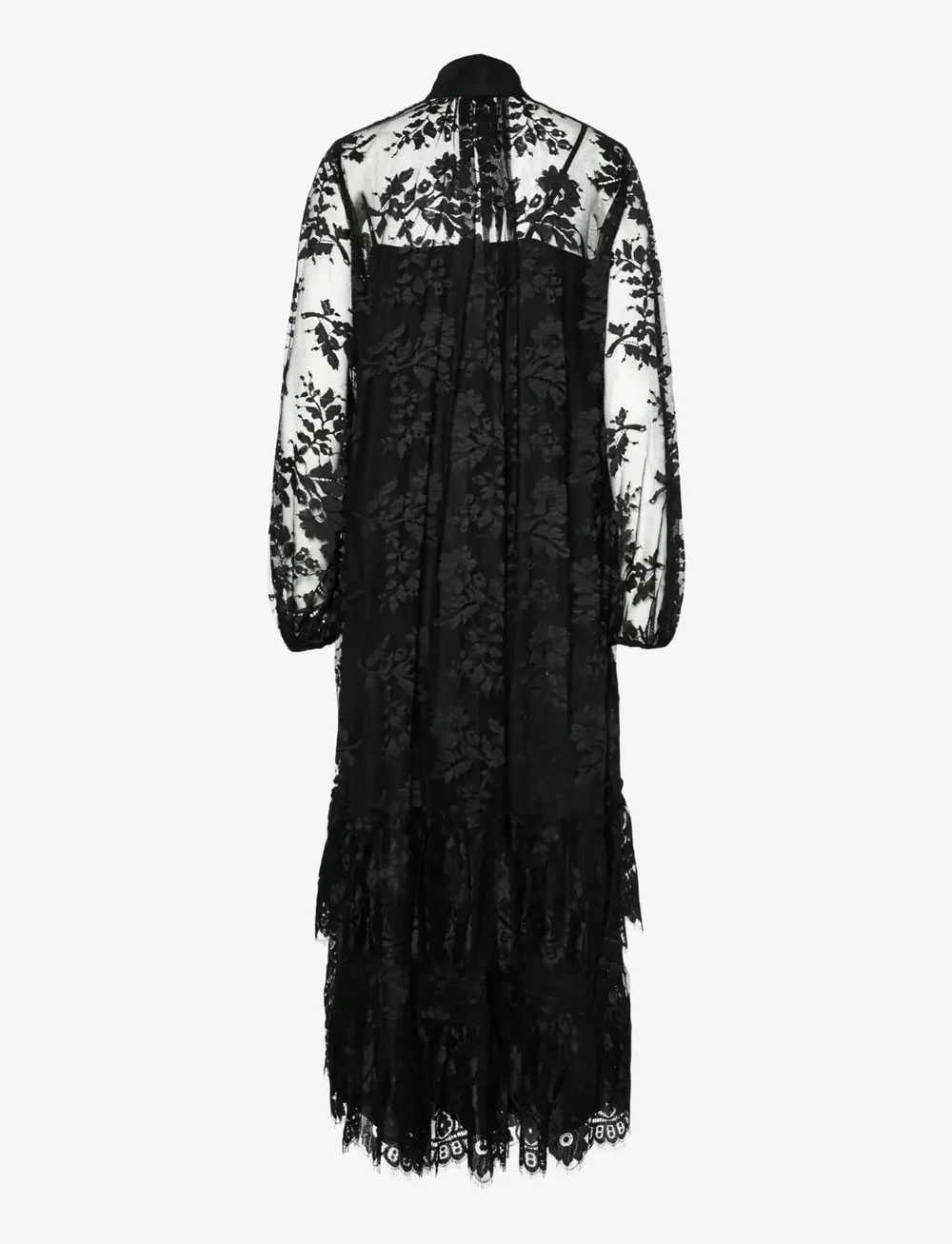 YAS - YASLACILLA LS LACE LONG DRESS - SHOW - blondekjoler - black - 1