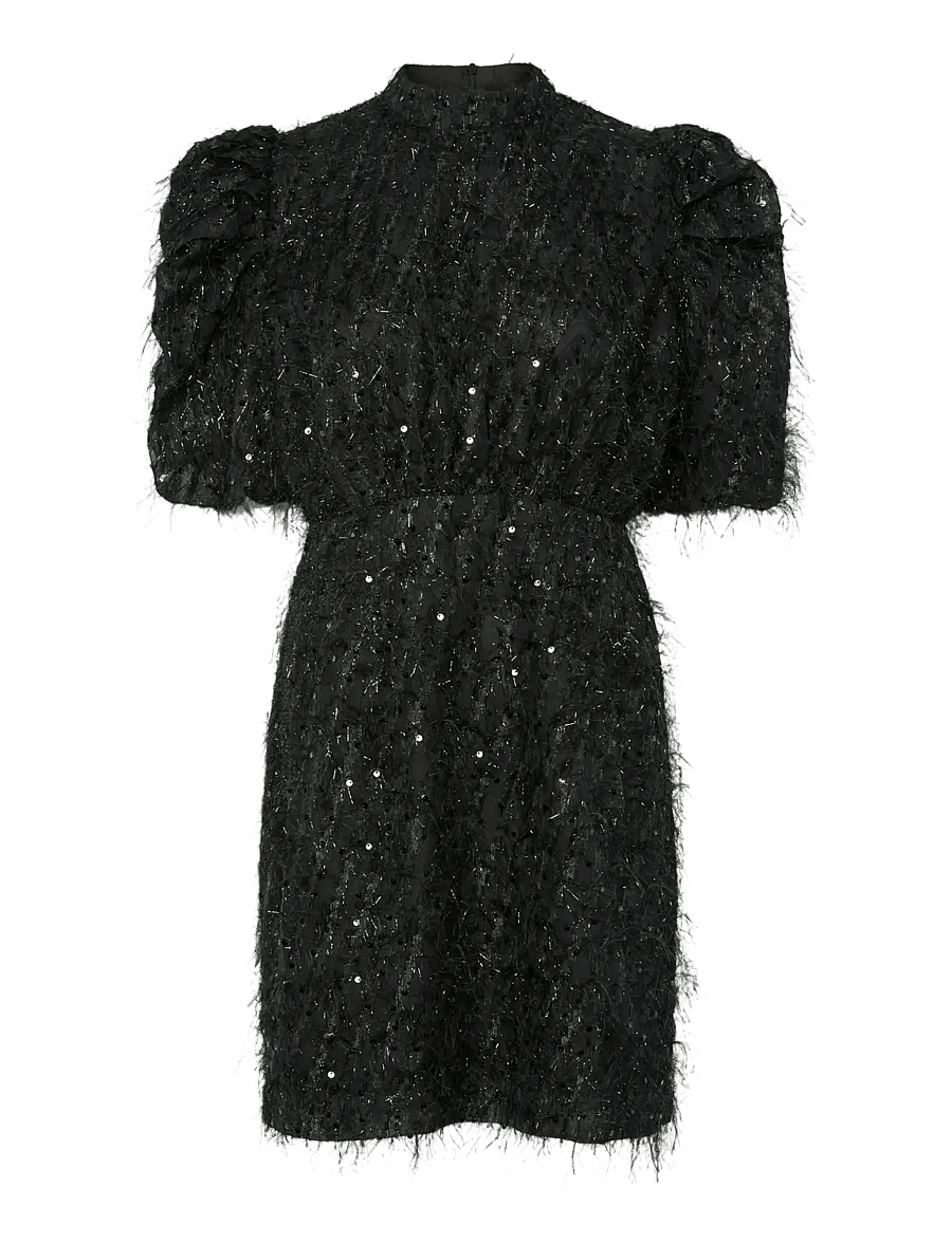 YAS - YASILZA 2/4 SEQUIN DRESS - SHOW - pailletkjoler - black - 0