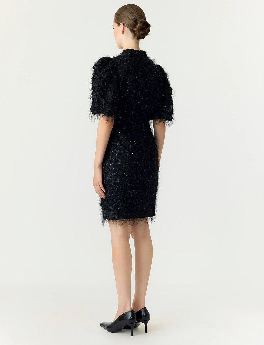 YAS - YASILZA 2/4 SEQUIN DRESS NOOS - paljettklänningar - black - 3