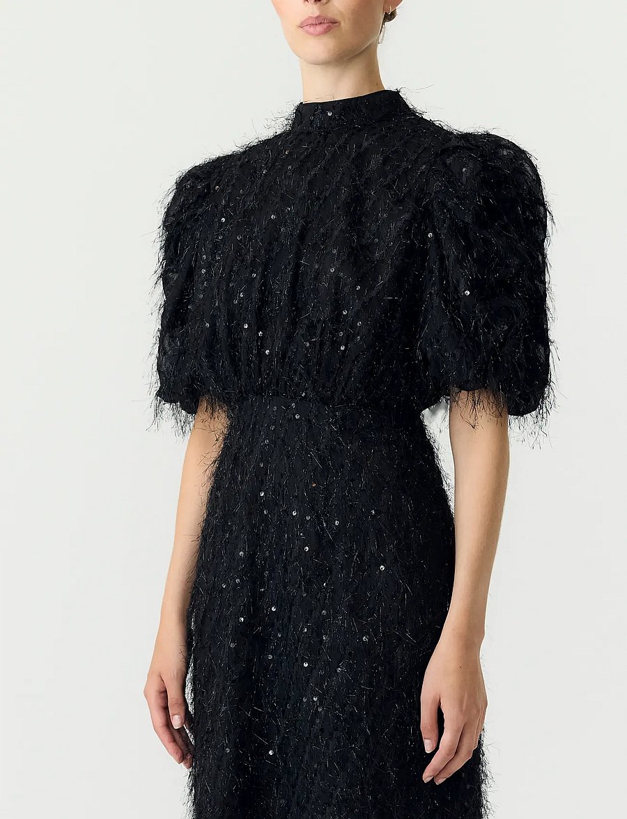 YAS - YASILZA 2/4 SEQUIN DRESS NOOS - paljettklänningar - black - 5
