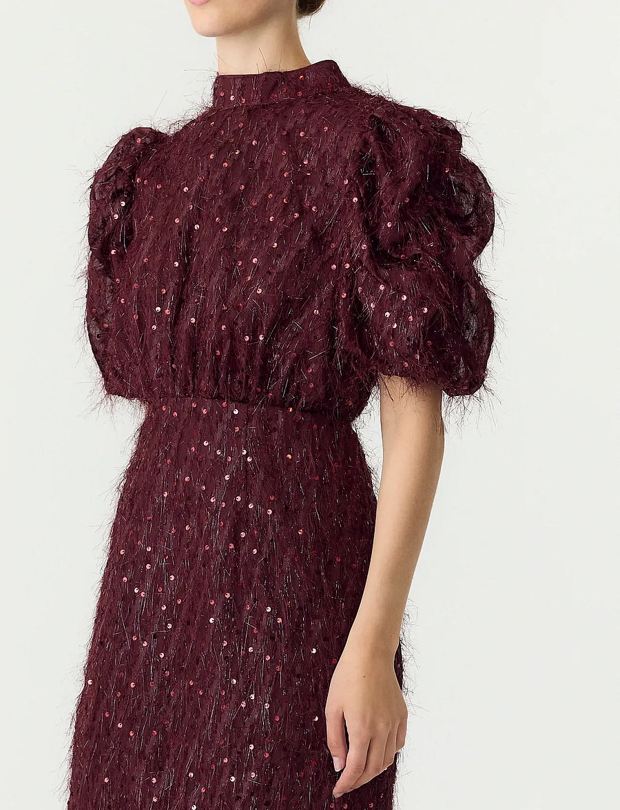 YAS - YASILZA 2/4 SEQUIN DRESS NOOS - paljettklänningar - port royale - 5