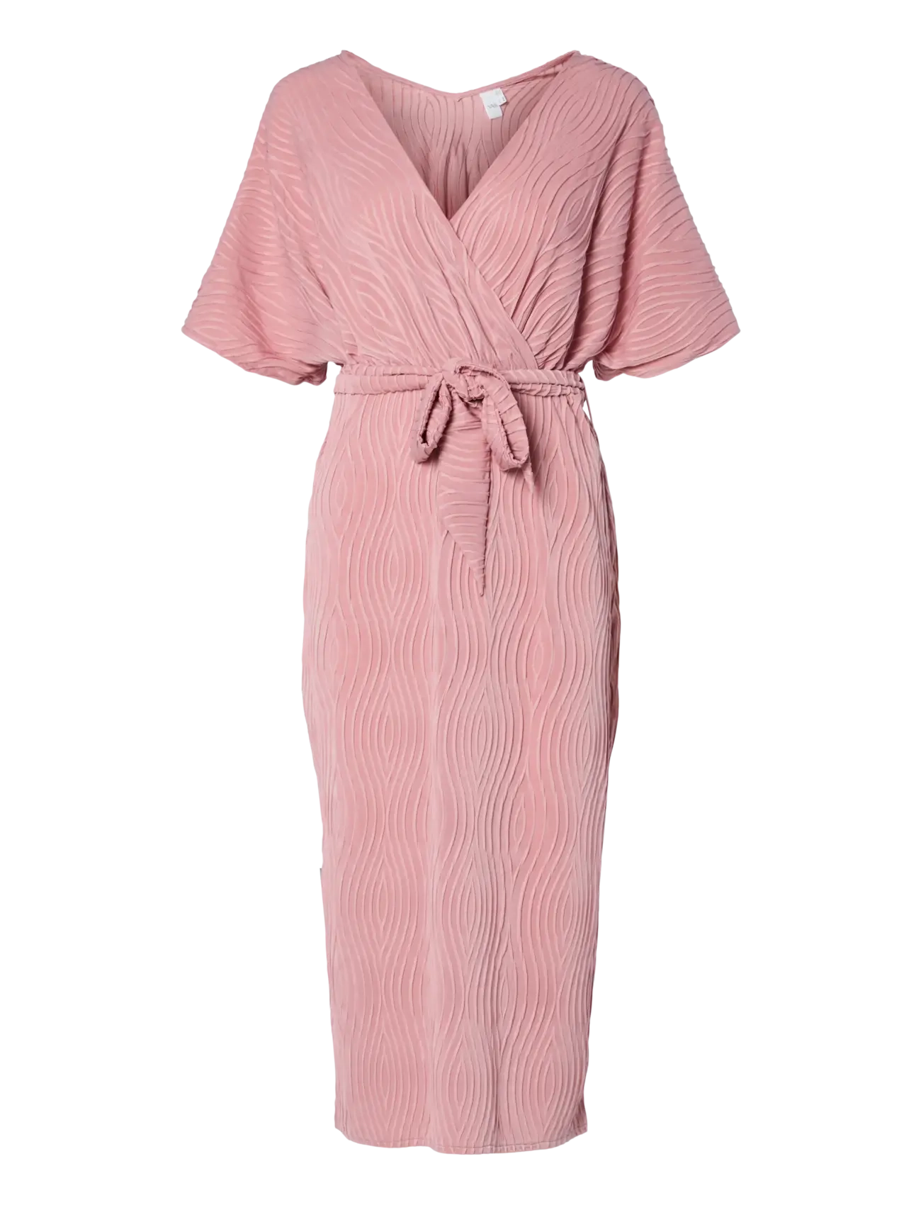 YAS lully Ss Wrap Long Dress D2D, L, Dresses, Rosa - Maxi Dress, Frauen