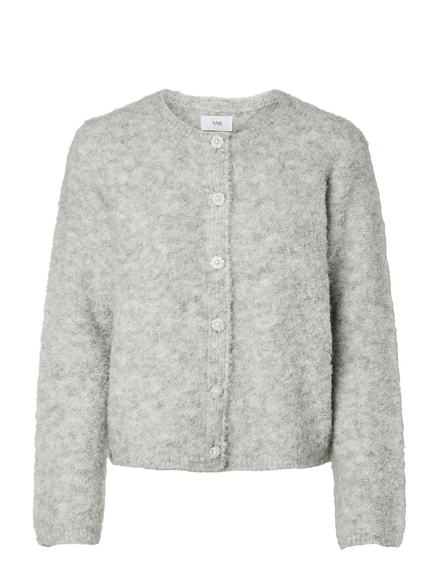 YAS - YASPLYRA LS KNIT CARDIGAN - light grey melange - 0