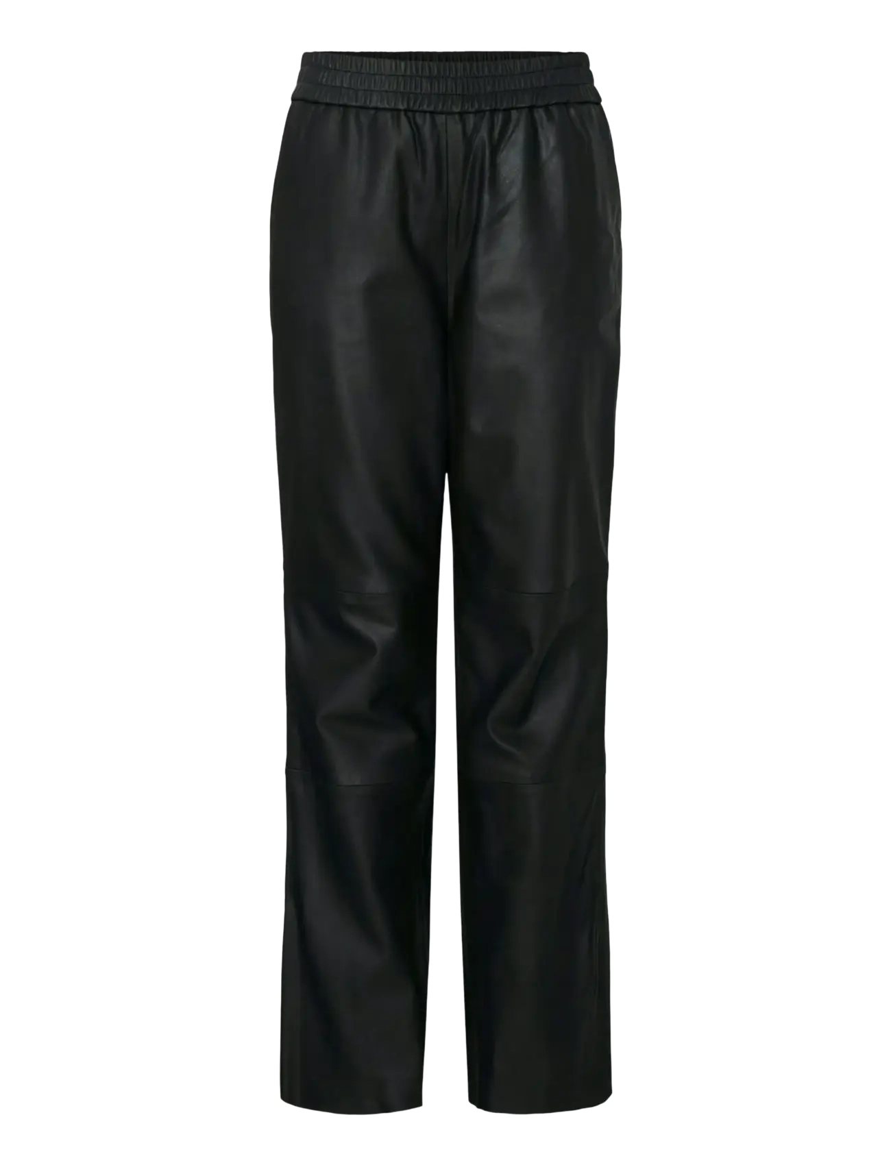 YAS YASSOPHIE HW LEATHER PANTS NOOS - Hosen - BLACK / black